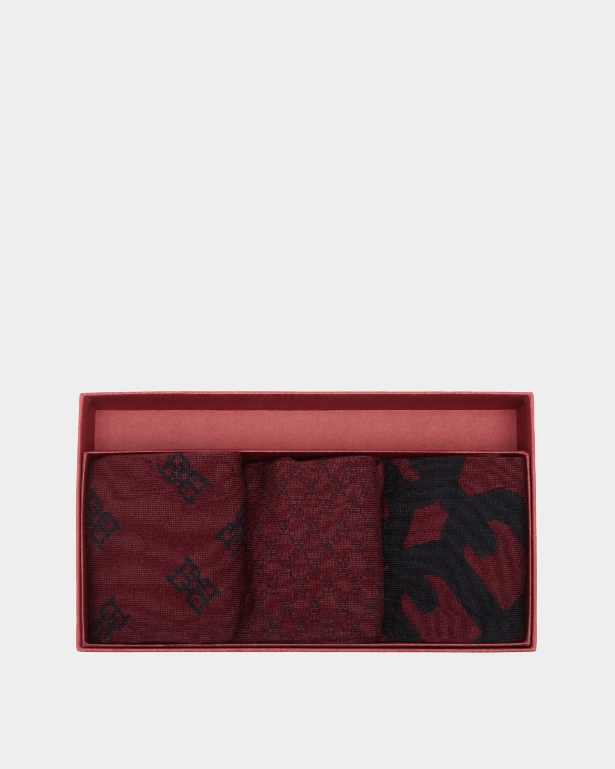 Socks In Red Mix Cotton - Herren - Bally - 01