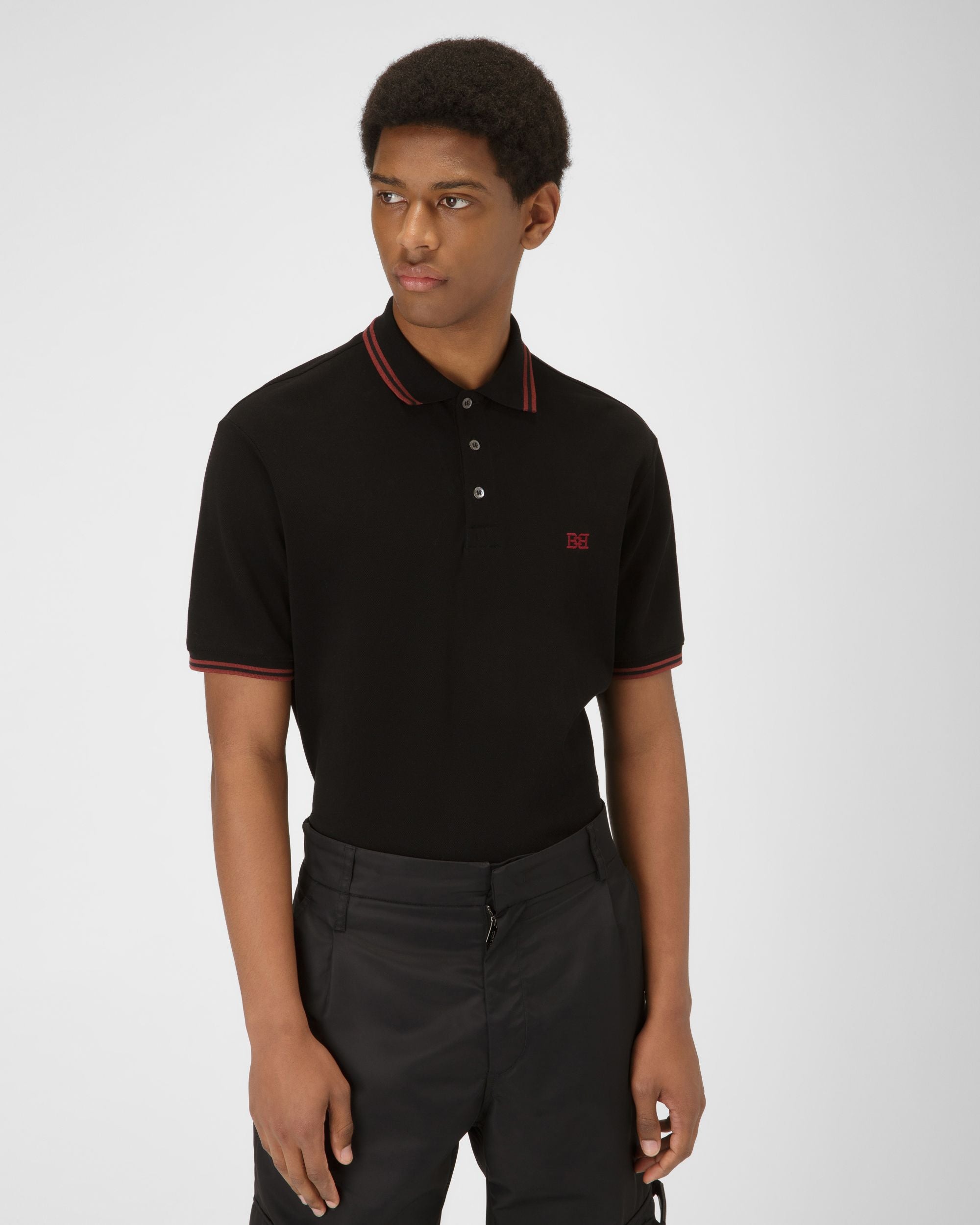 B-Chain Poloshirt Baumwoll-Poloshirt In Schwarz - Herren - Bally - 02