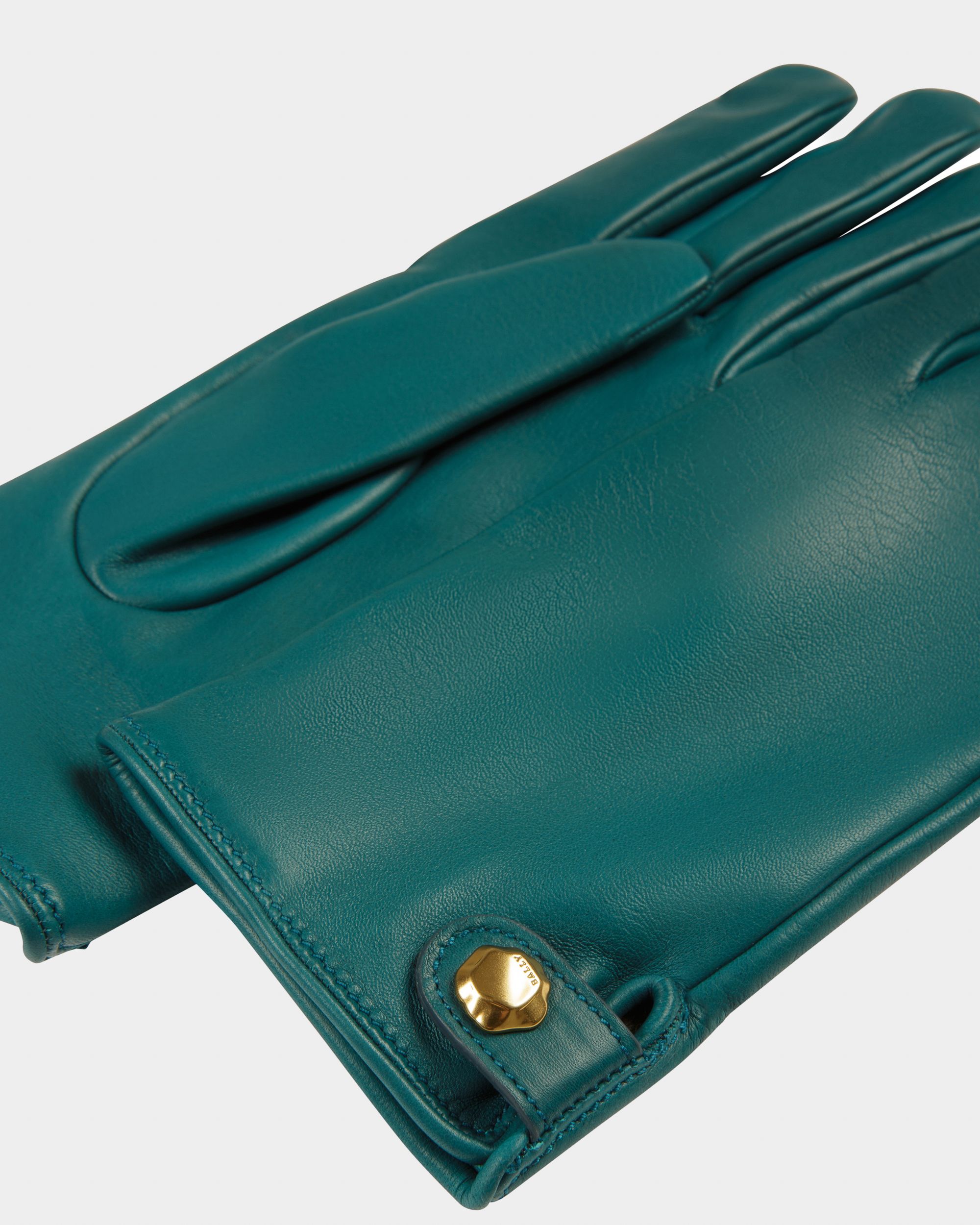 Bedruckte Handschuhe Aus Grüner Baumwolle - Damen - Bally - 02