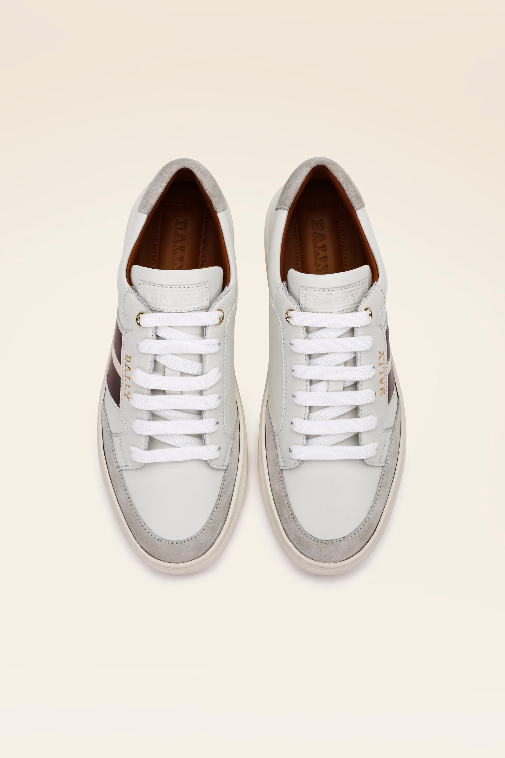 Women's Casual White Leather Sneakers - Damen - Bally - 05