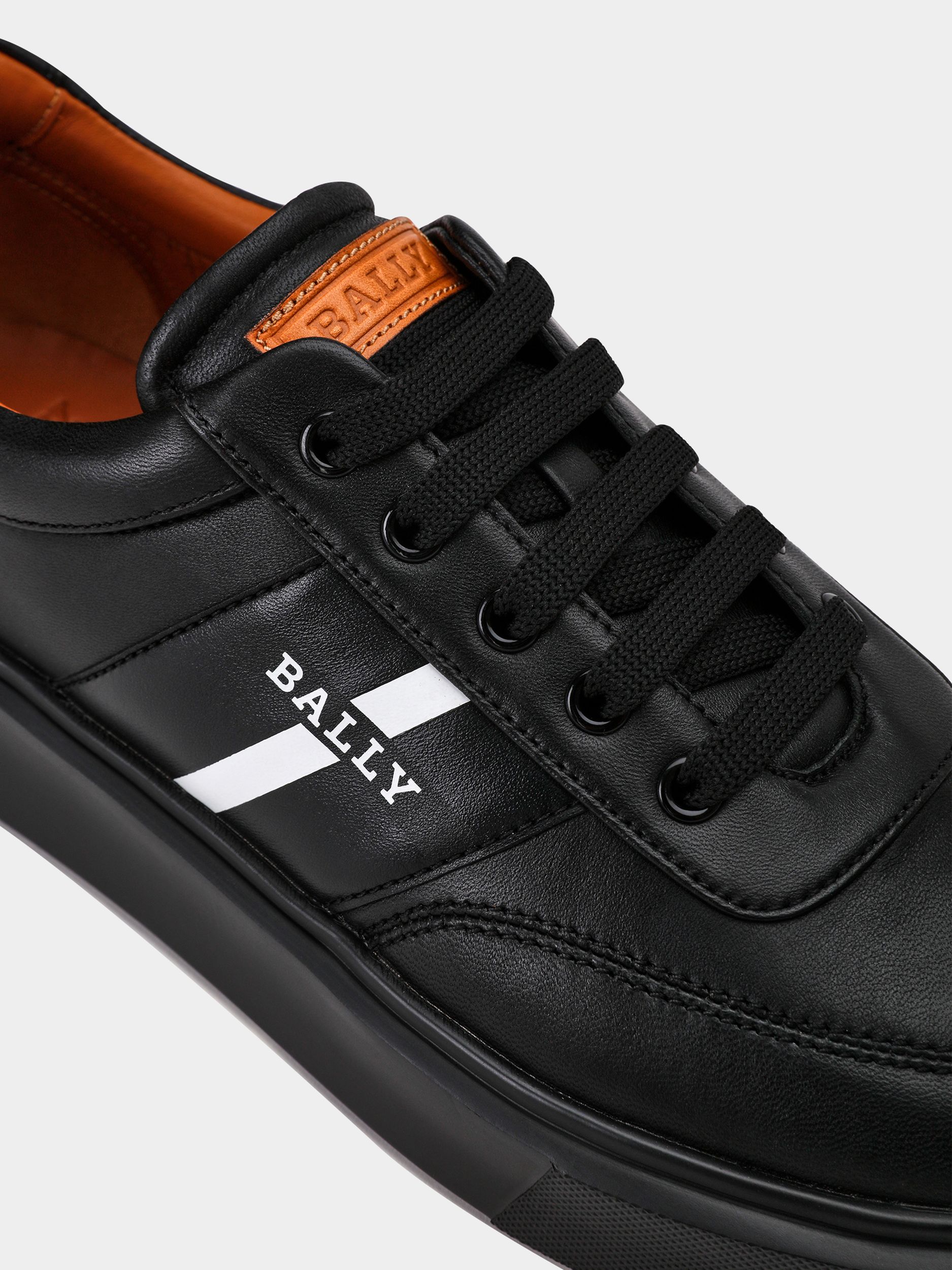 Men's Black Leather Sneaker - Herren - Bally - 04