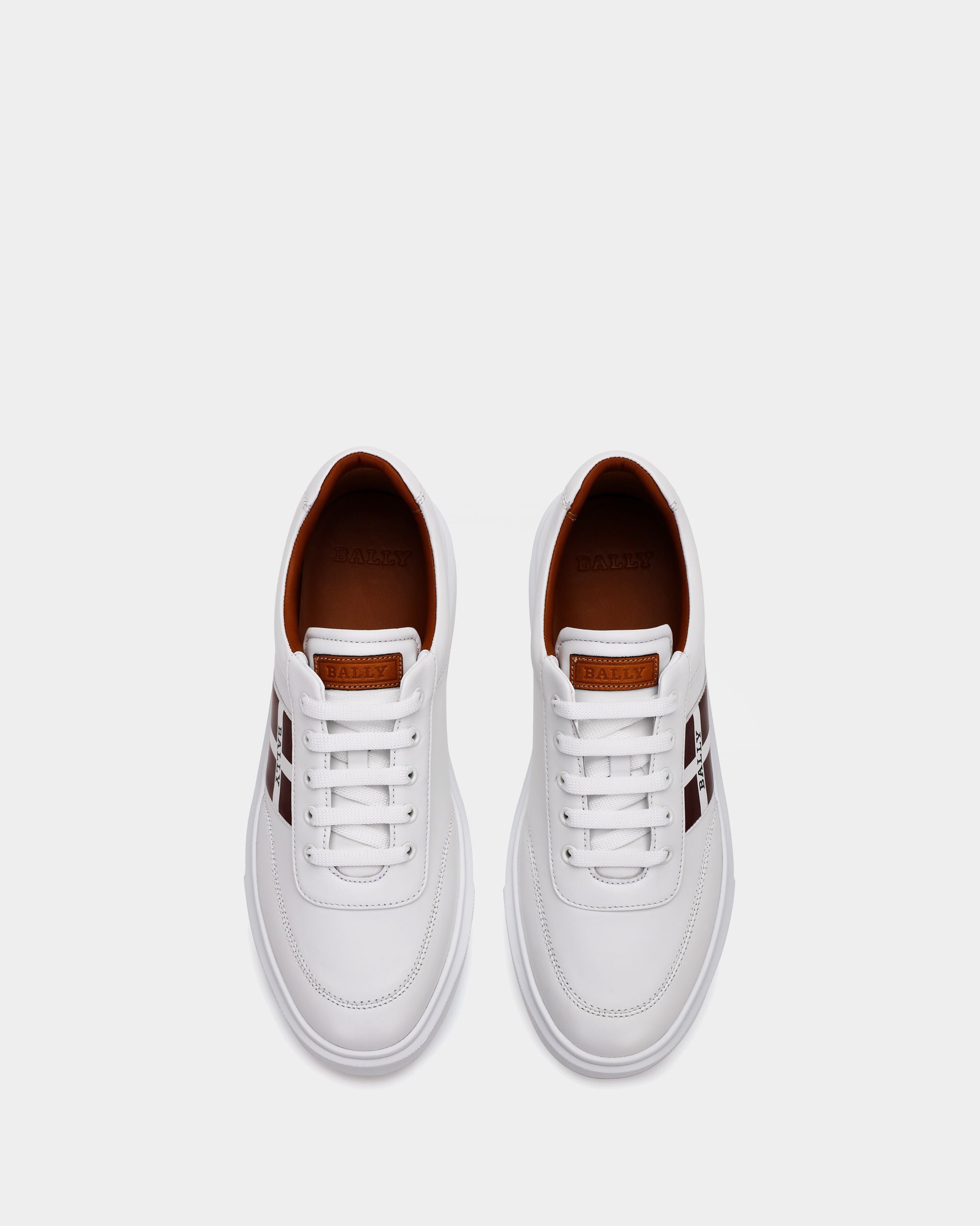 Men's White Leather Sneakers - Herren - Bally - 05