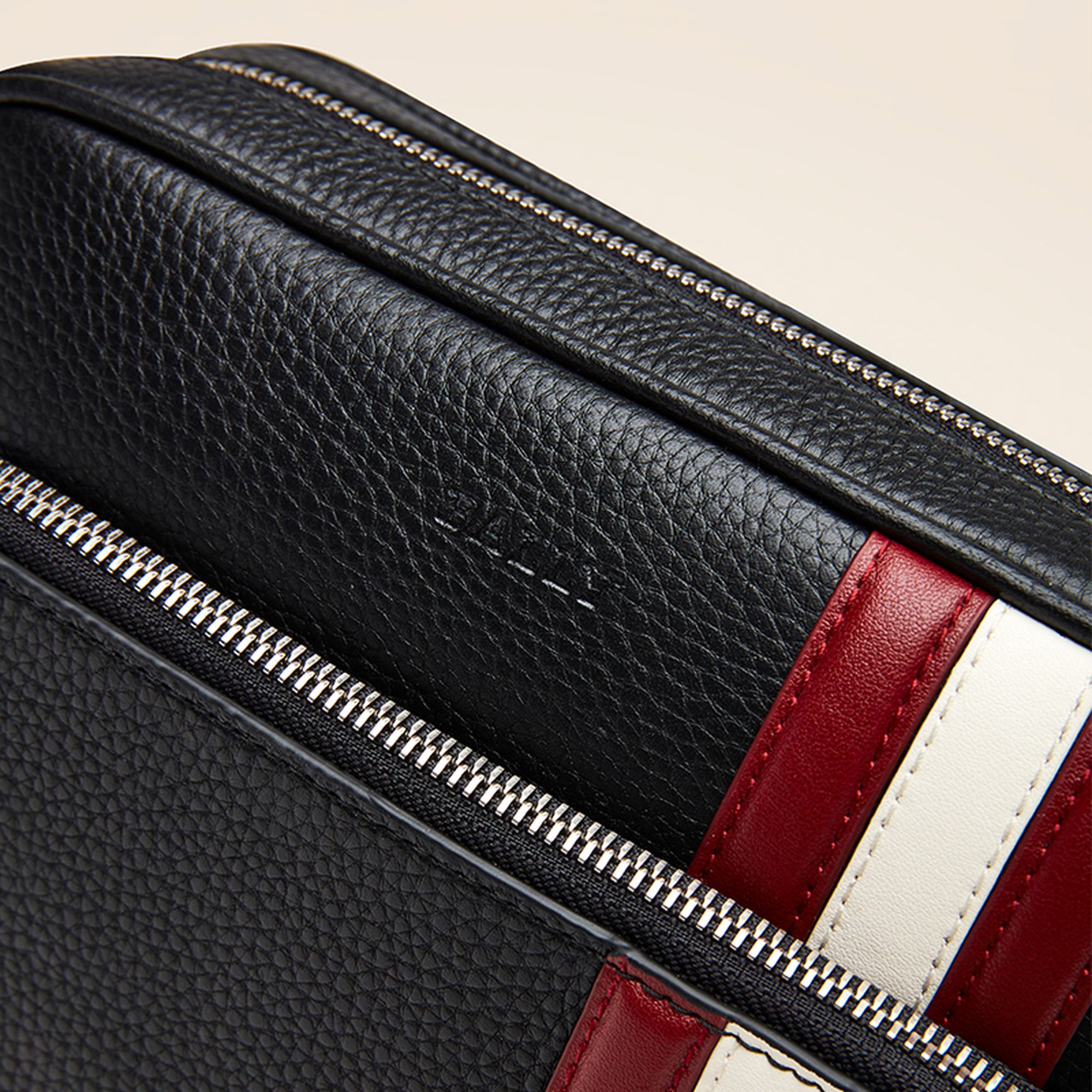 Men's Black Stripe Crossbody Bag - Herren - Bally - 04
