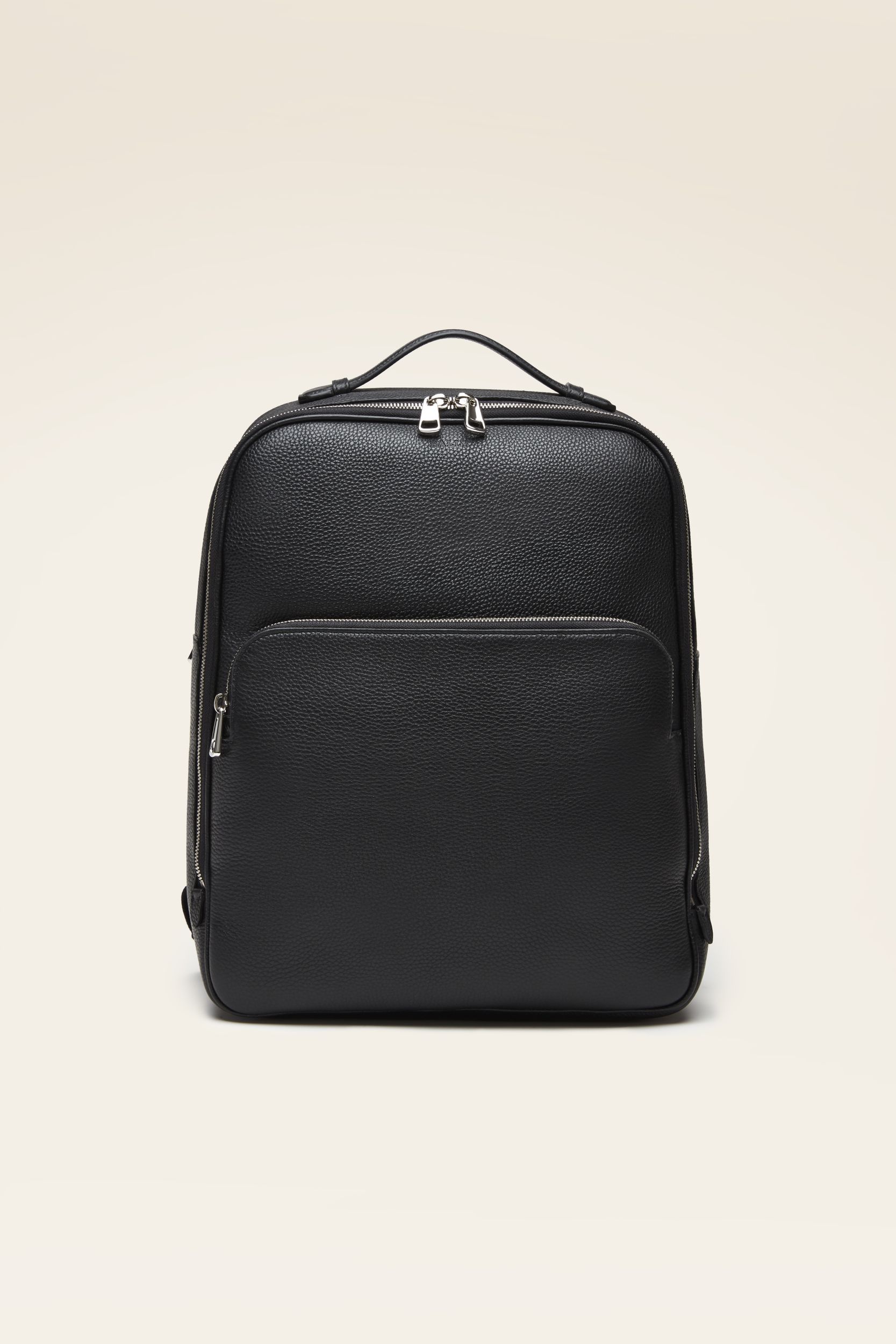 Men's Black Leather Backpack - Herren - Bally - 01