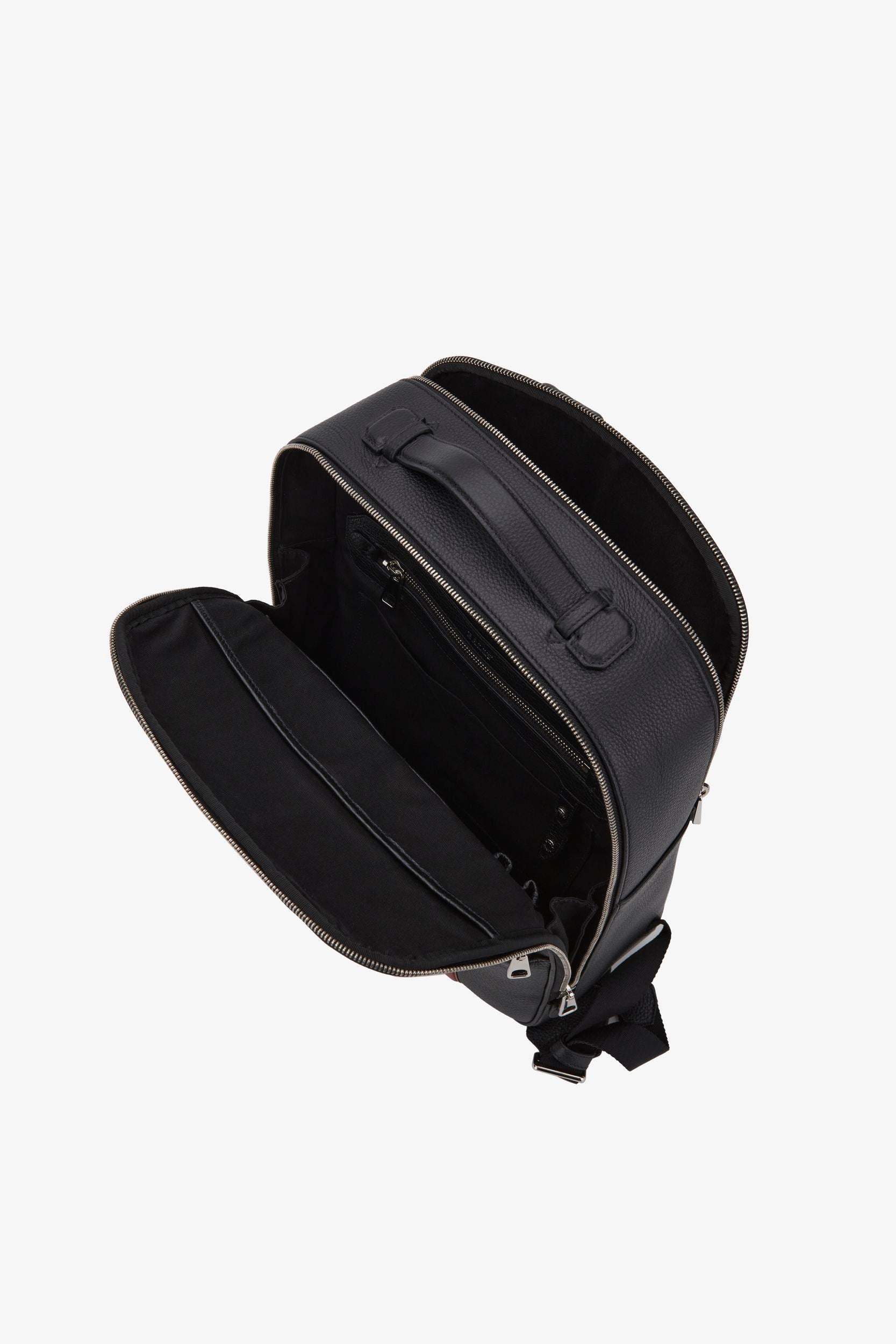 Men's Black Leather Backpack - Herren - Bally - 03