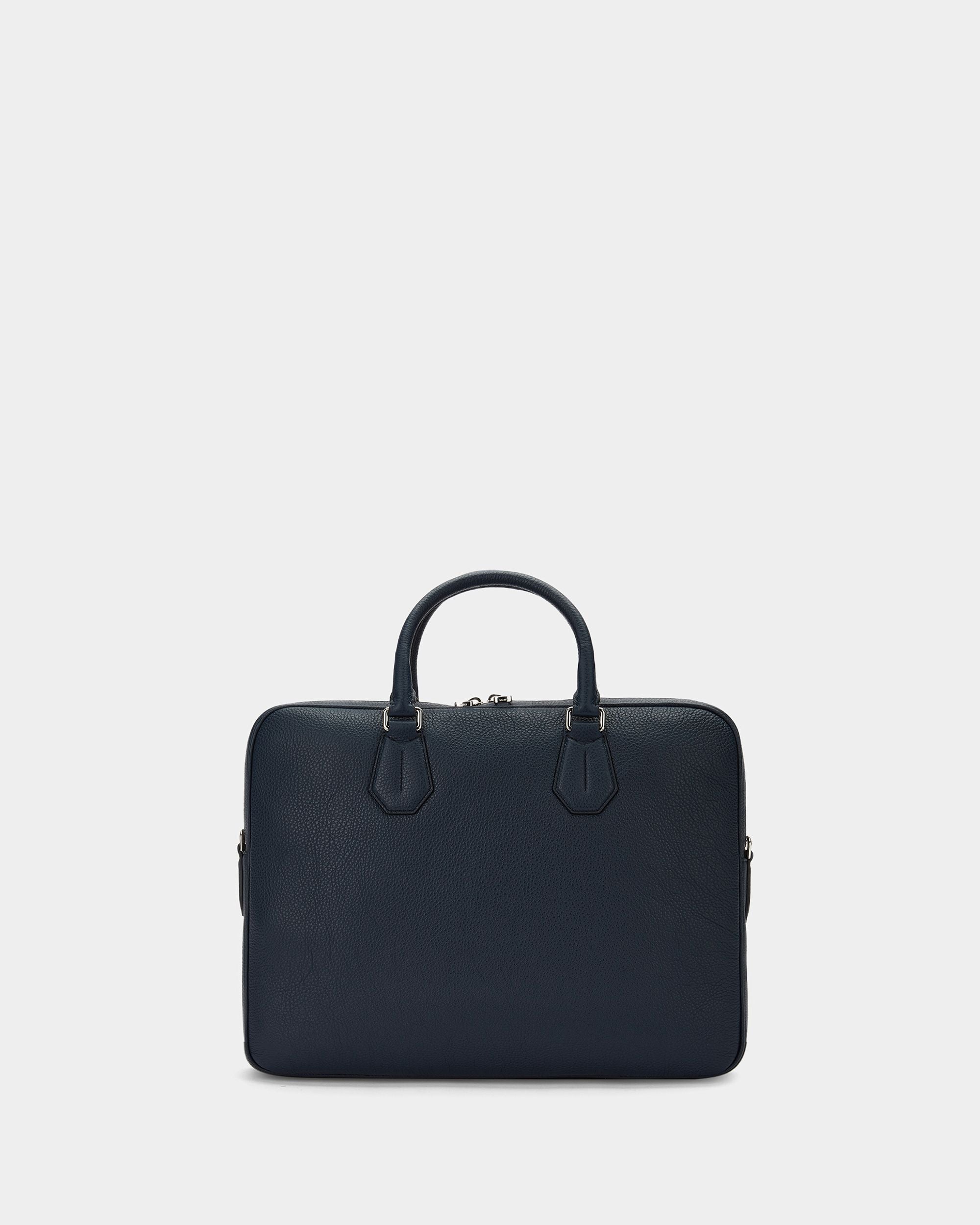Men's Blue Leather Briefcase - Herren - Bally - 02