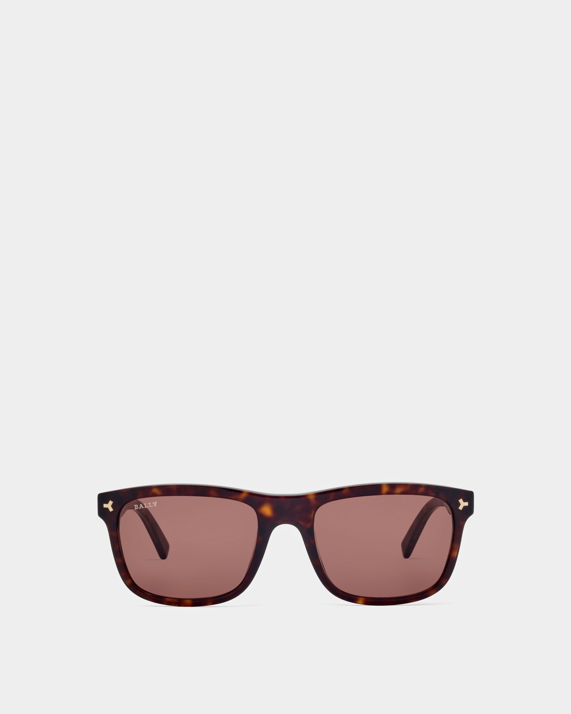 Felix Acetat-Sonnenbrille In Dunklem Havanna Mit Braunen Gläsern - Herren - Bally - 01