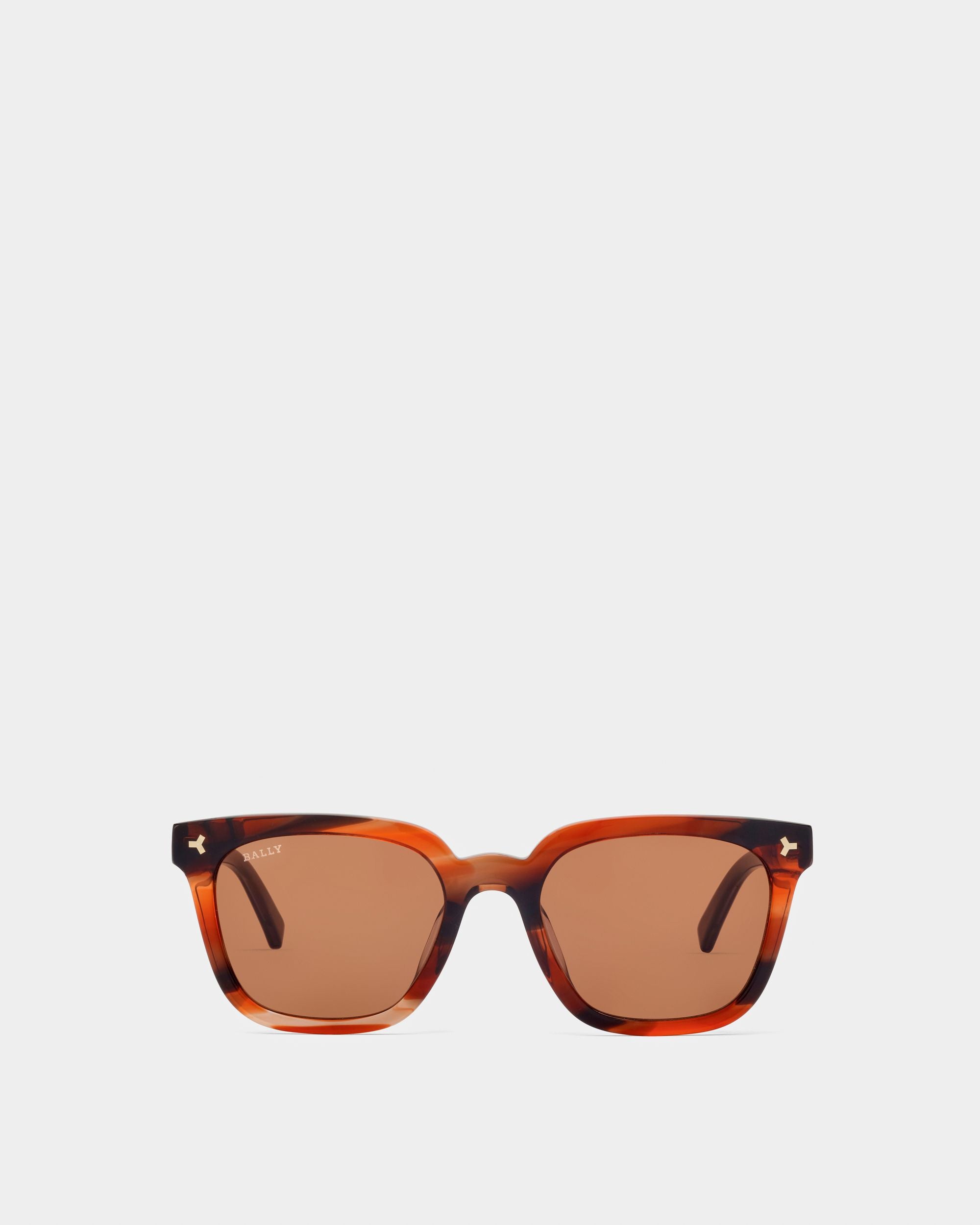 Eben Acetat-Sonnenbrille In Brauner Schildpattoptik Mit Braunen Gläsern - Herren - Bally - 01