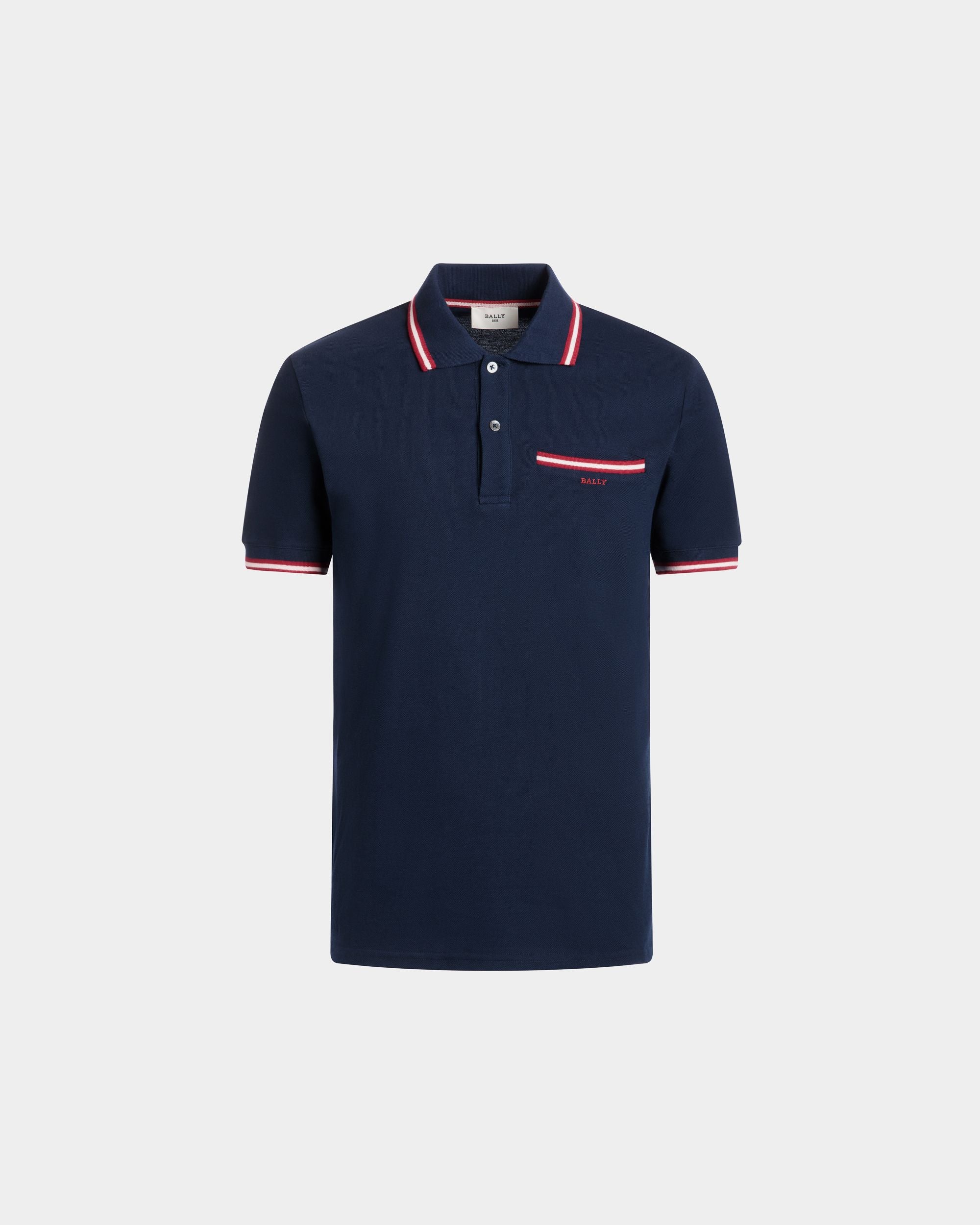 Polo In Blue Cotton - Herren - Bally - 01
