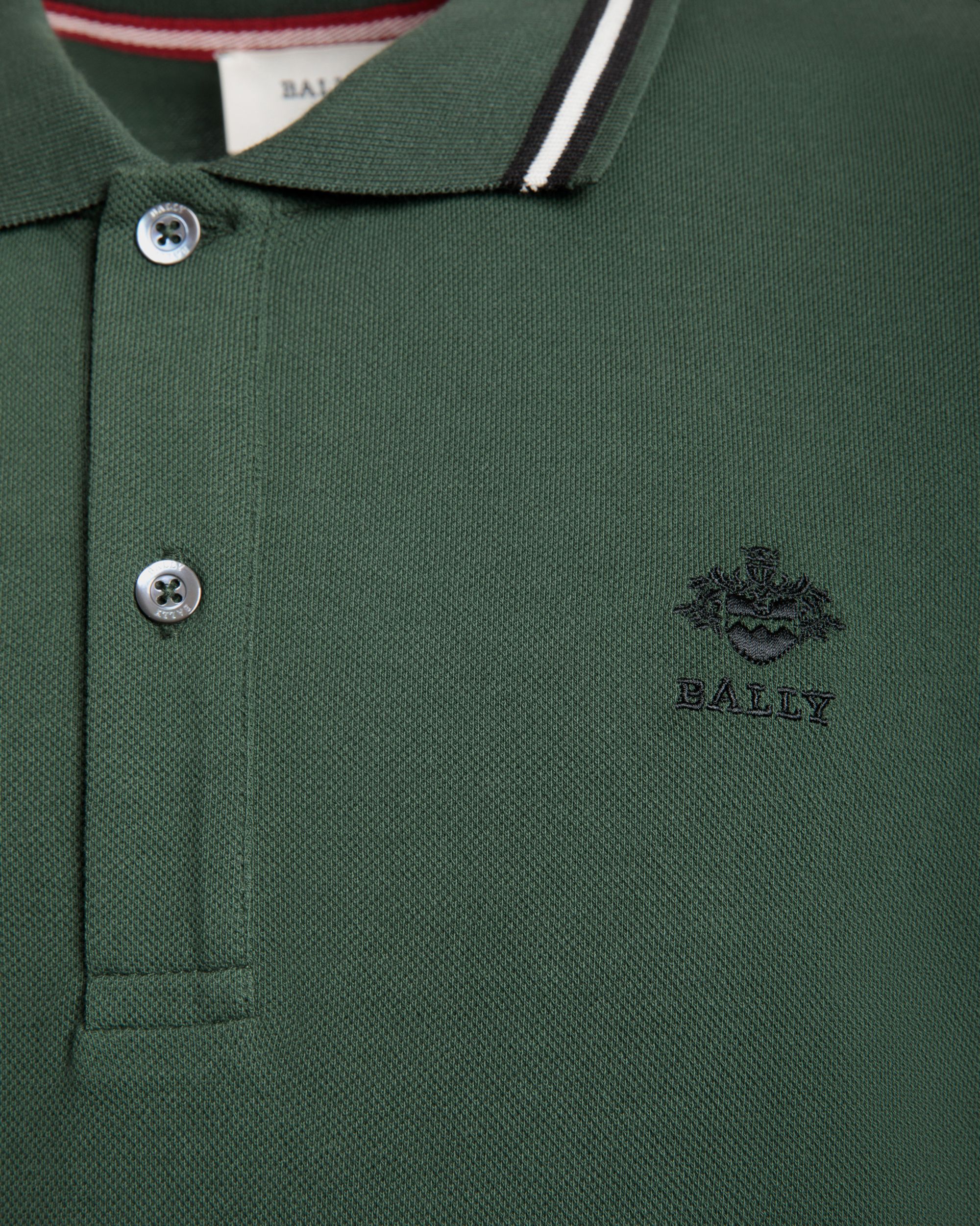 Poloshirt Aus Piqué-Baumwolle In Grün - Herren - Bally - 02