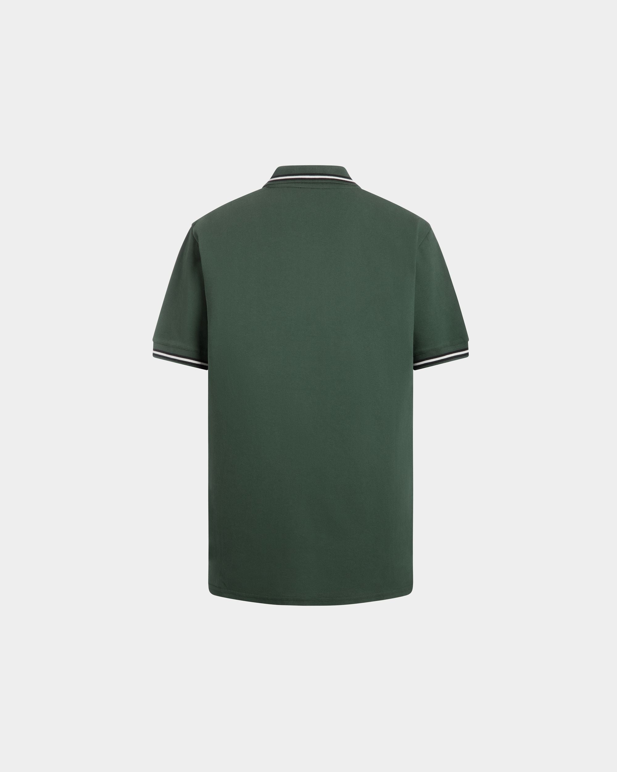 Poloshirt Aus Piqué-Baumwolle In Grün - Herren - Bally - 03