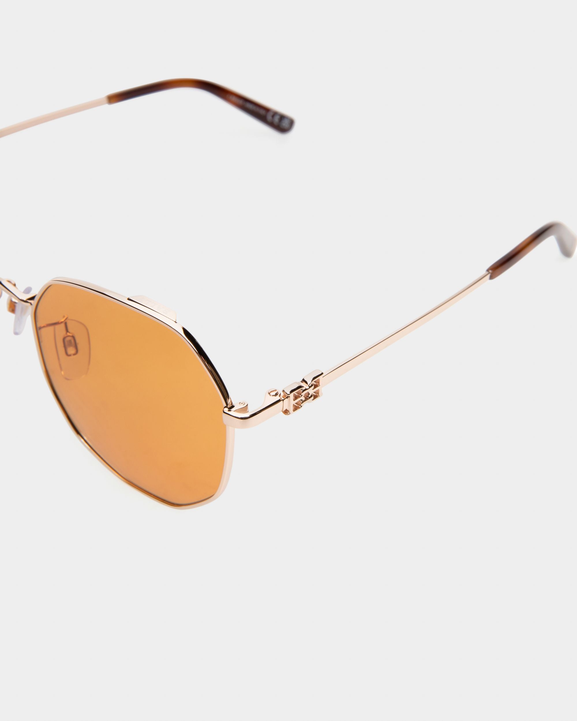Lauerz Sonnenbrille Aus Metall In Glänzender Roségold-Optik - Damen - Bally - 03
