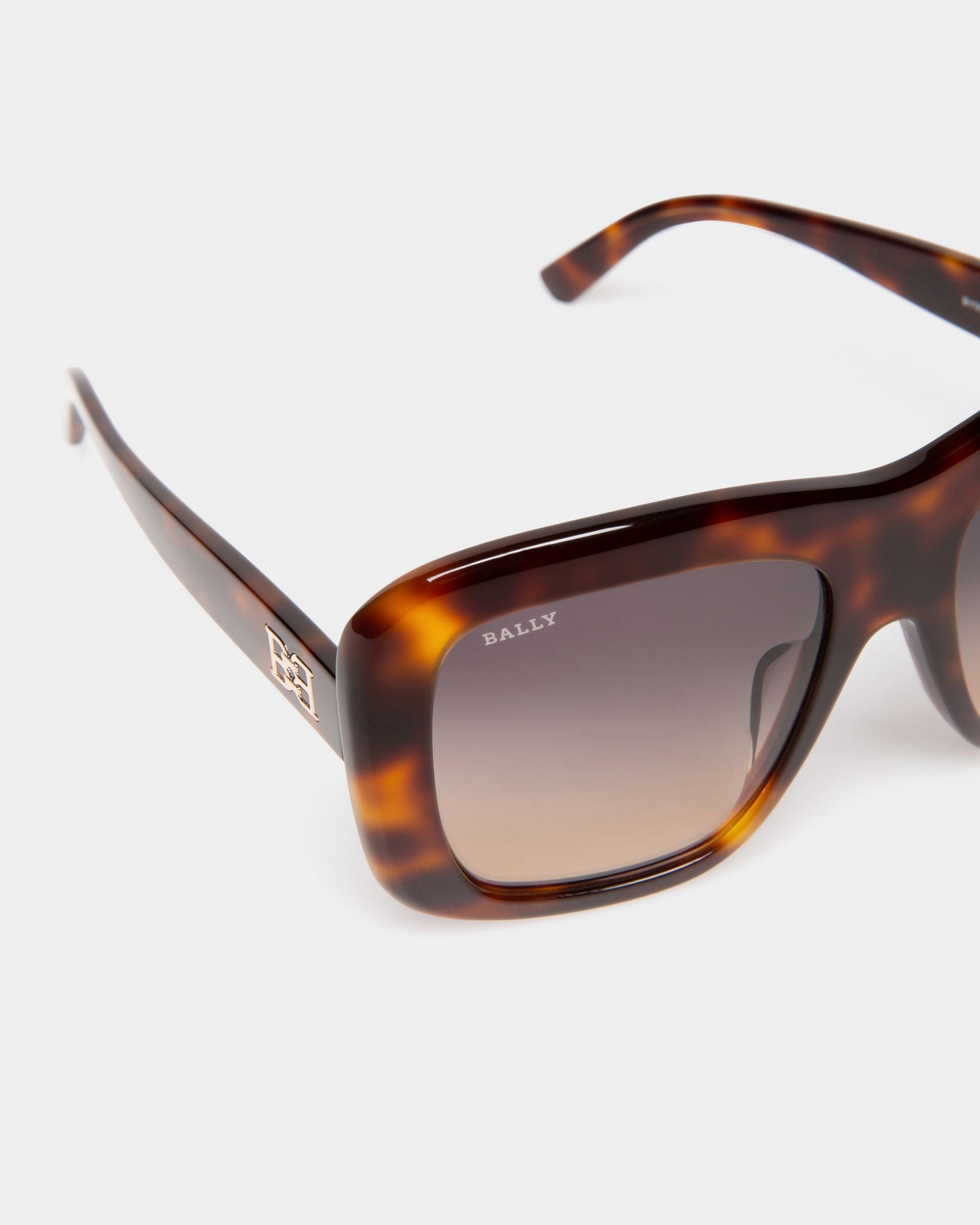 Constance Sonnenbrille Aus Acetat In Dunklem Havanna - Damen - Bally - 02