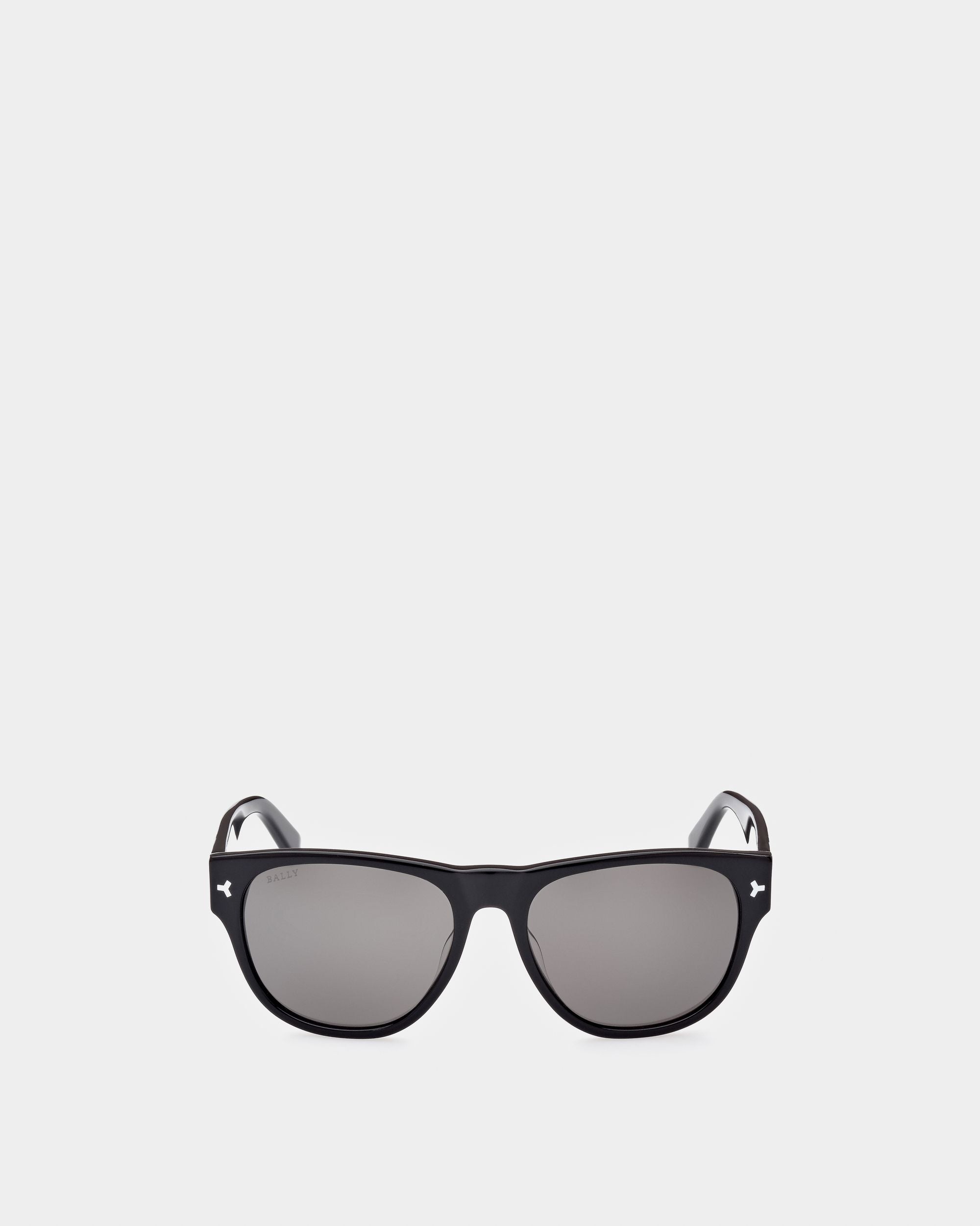 Medel Acetat-Sonnenbrille In Schwarz Sonnenbrille Aus Acetat In Schwarz - Herren - Bally - 01