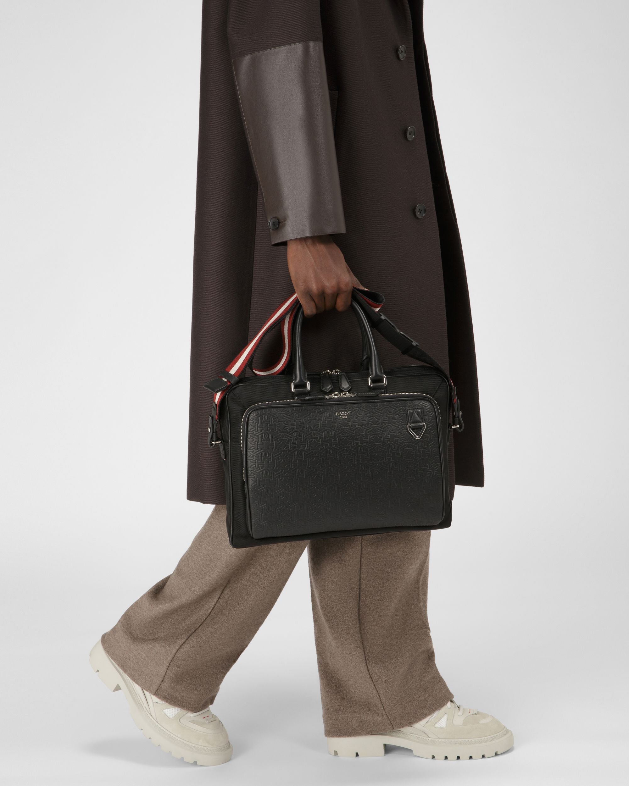 Cahrl Beniness-Tasche Aus Schwarzem Nylon Und Leder - Herren - Bally - 01