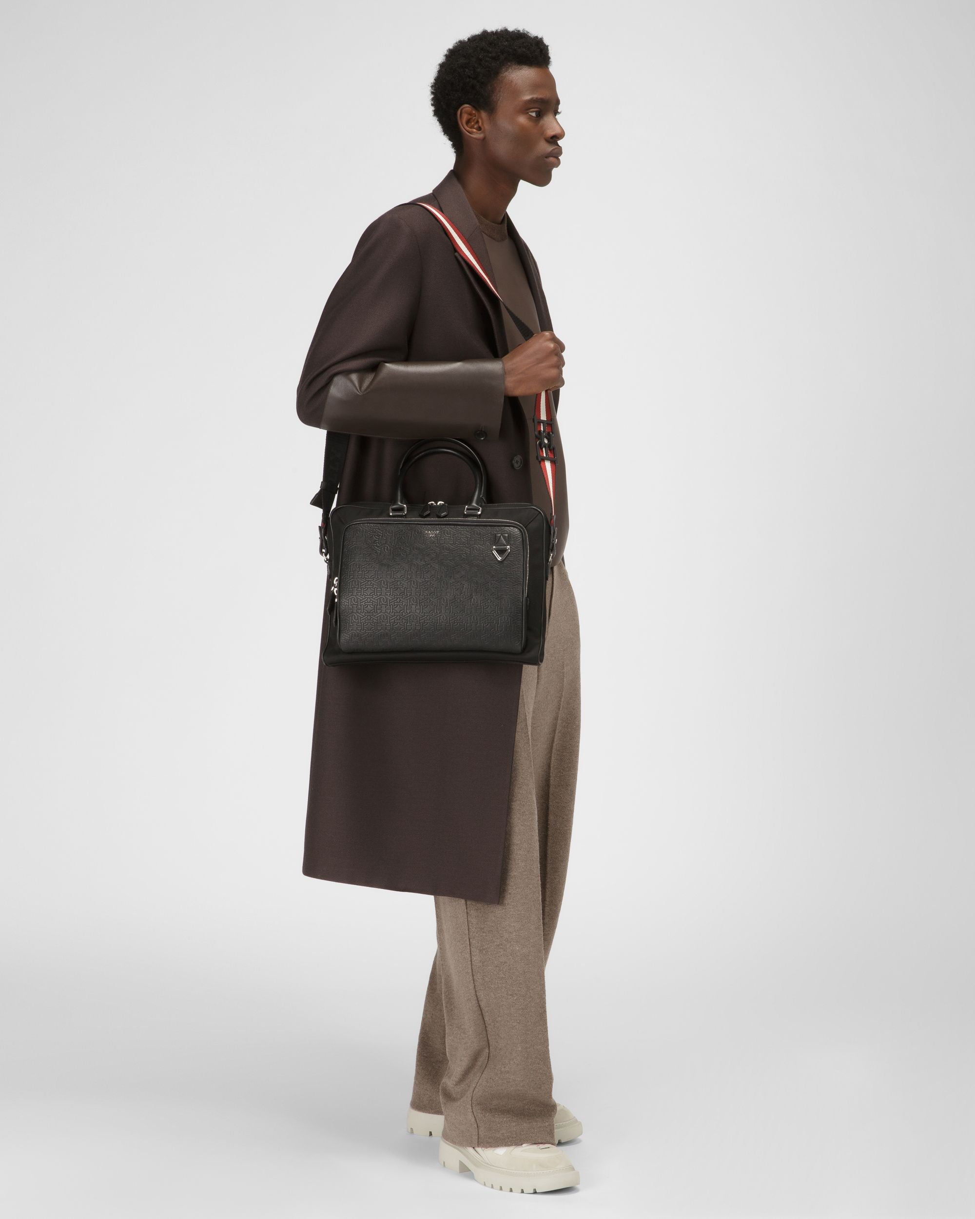 Cahrl Beniness-Tasche Aus Schwarzem Nylon Und Leder - Herren - Bally - 02