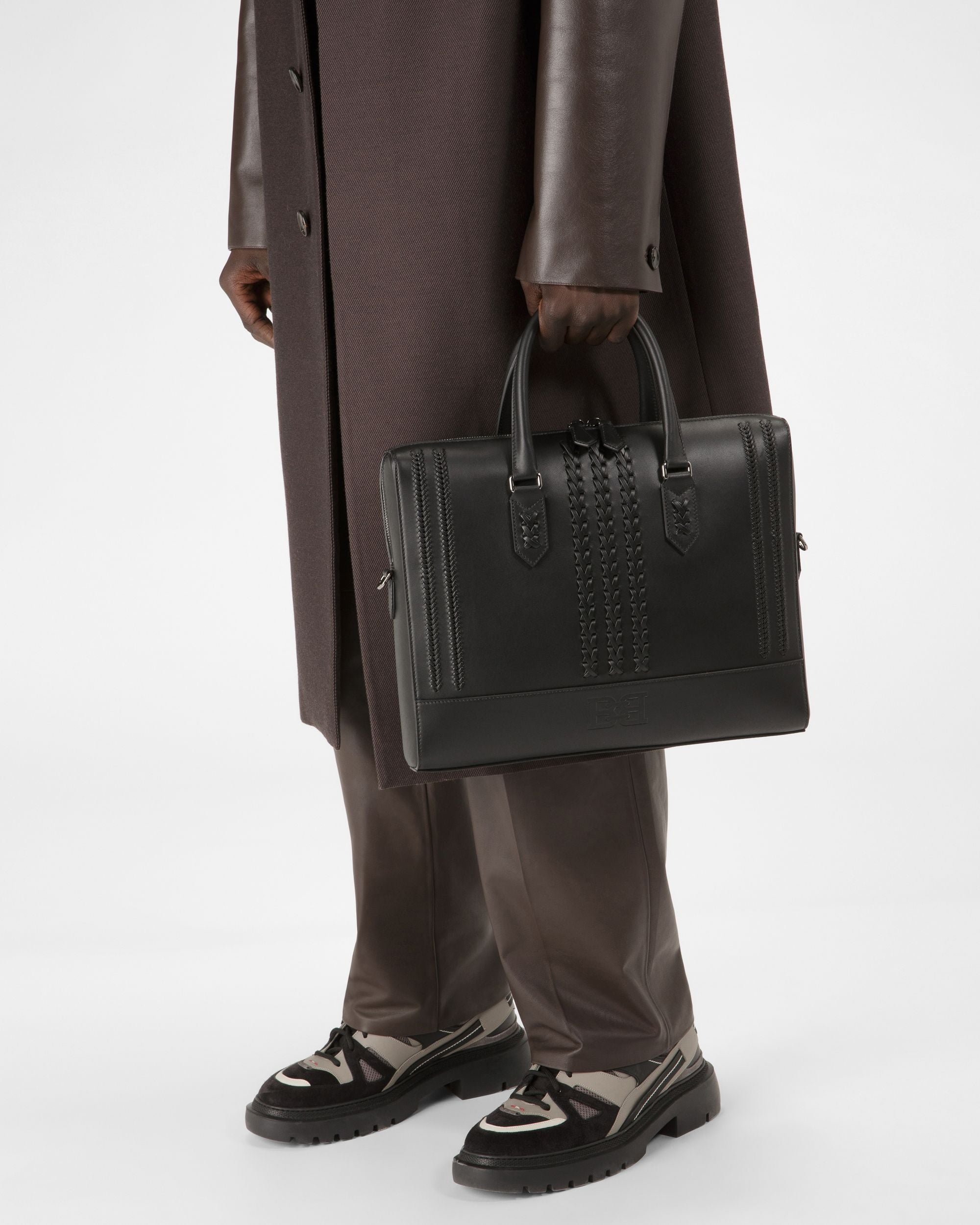 Celter Beniness-Tasche Aus Schwarzem Leder Für Herren - Herren - Bally - 02