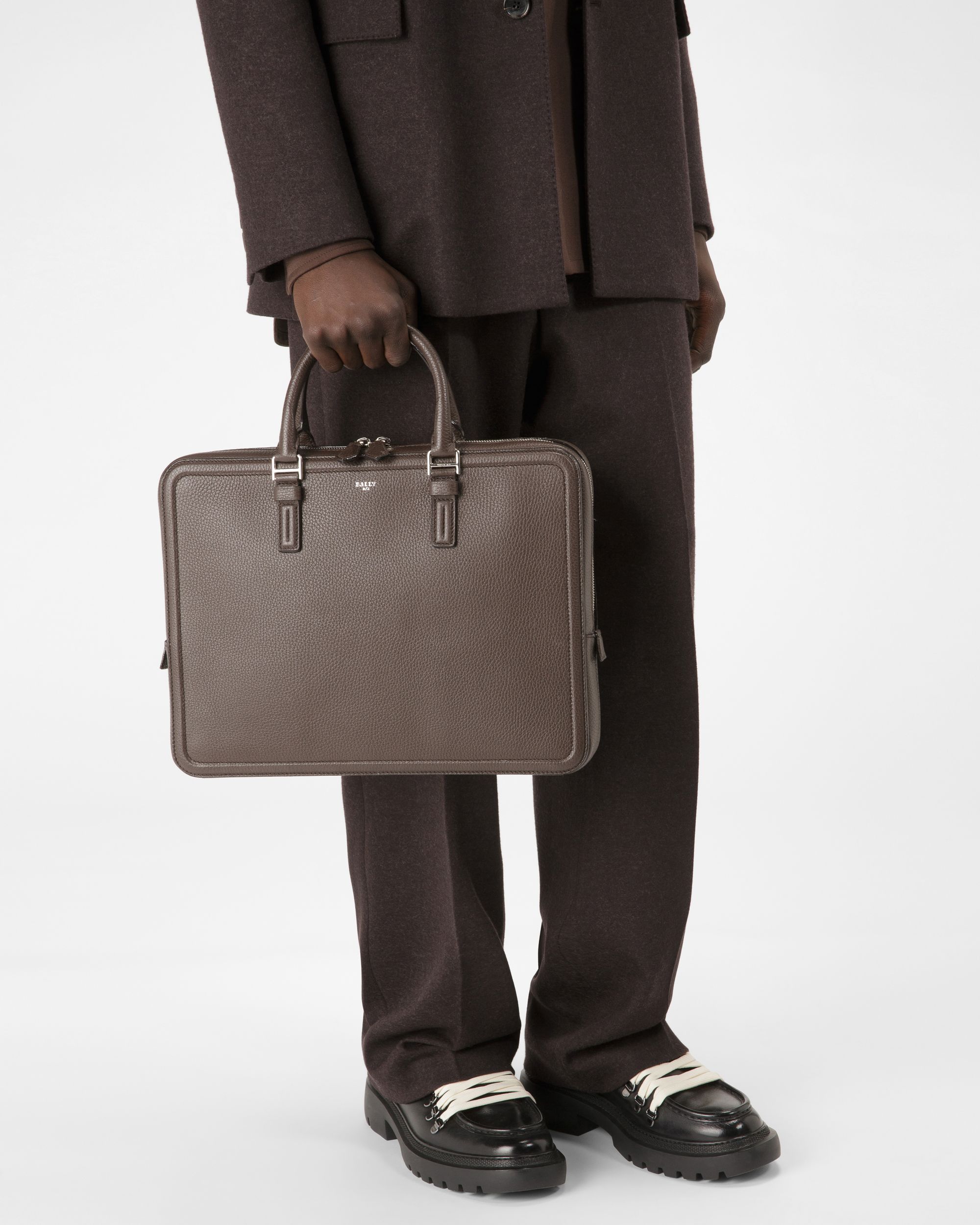 Sergy Business-Tasche Aus Ebenholzbraunem Leder Für Herren - Herren - Bally - 02