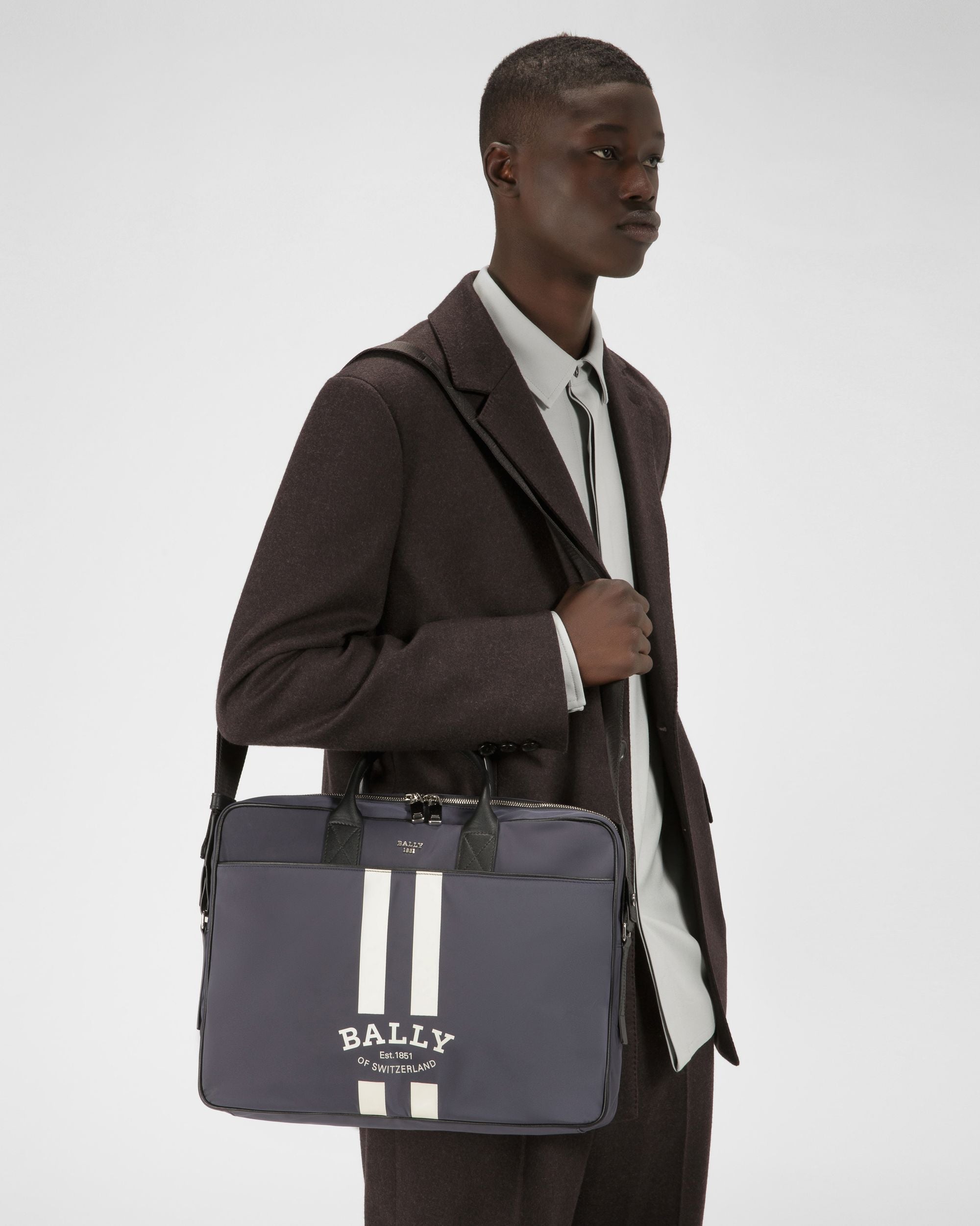 Faldy Businesstasche Aus Marineblauem Öko-Nylon - Herren - Bally - 01