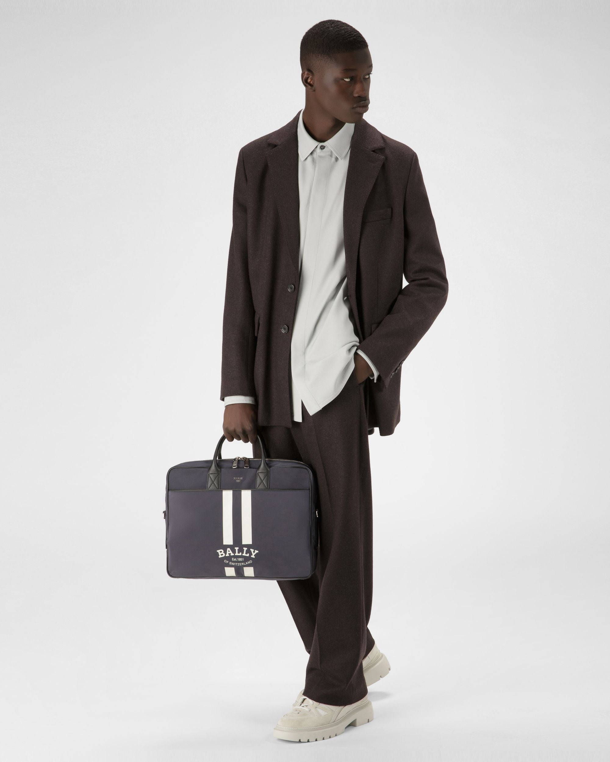 Faldy Businesstasche Aus Marineblauem Öko-Nylon - Herren - Bally - 02
