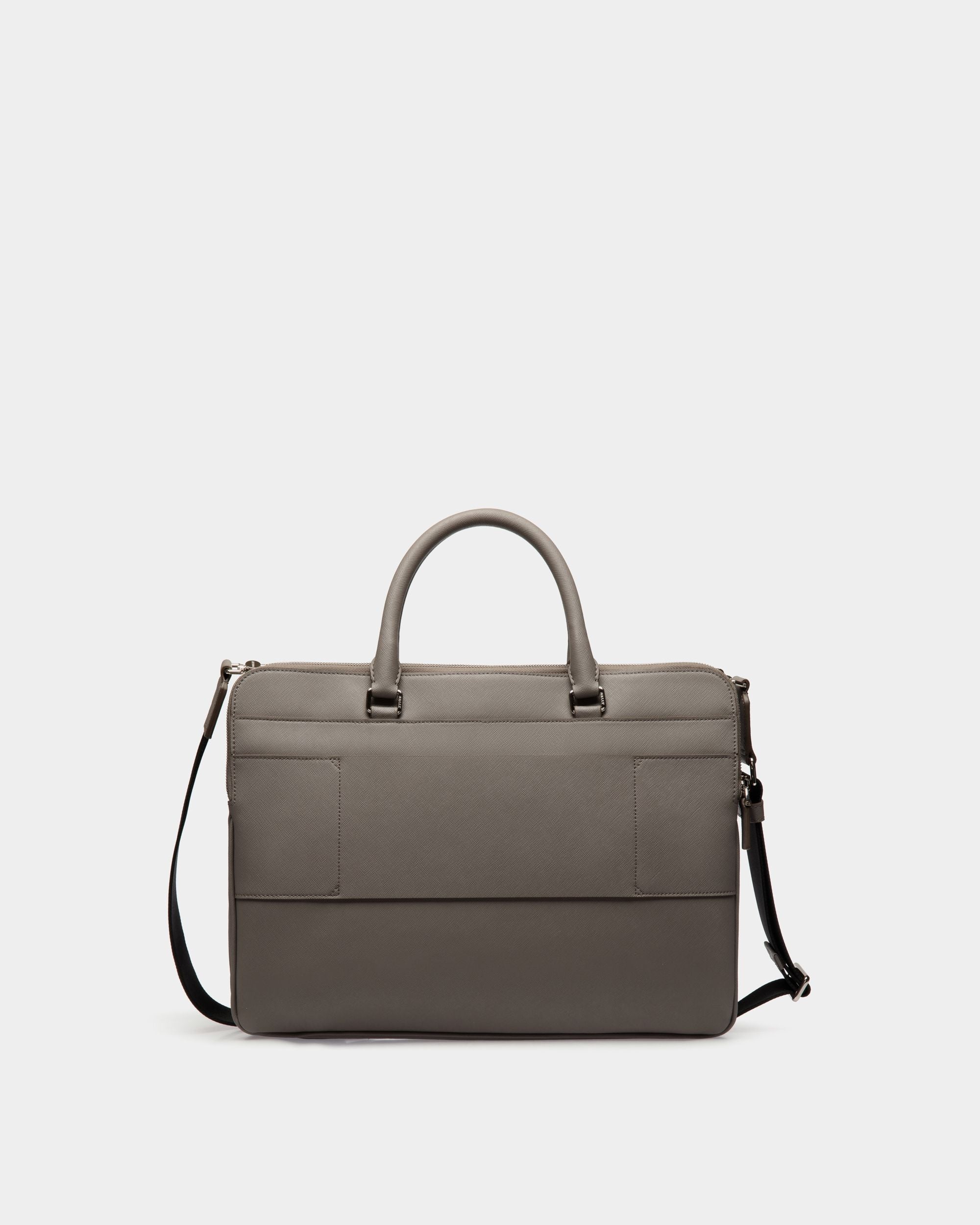 Business Bag In Grey Leather - Herren - Bally - 02