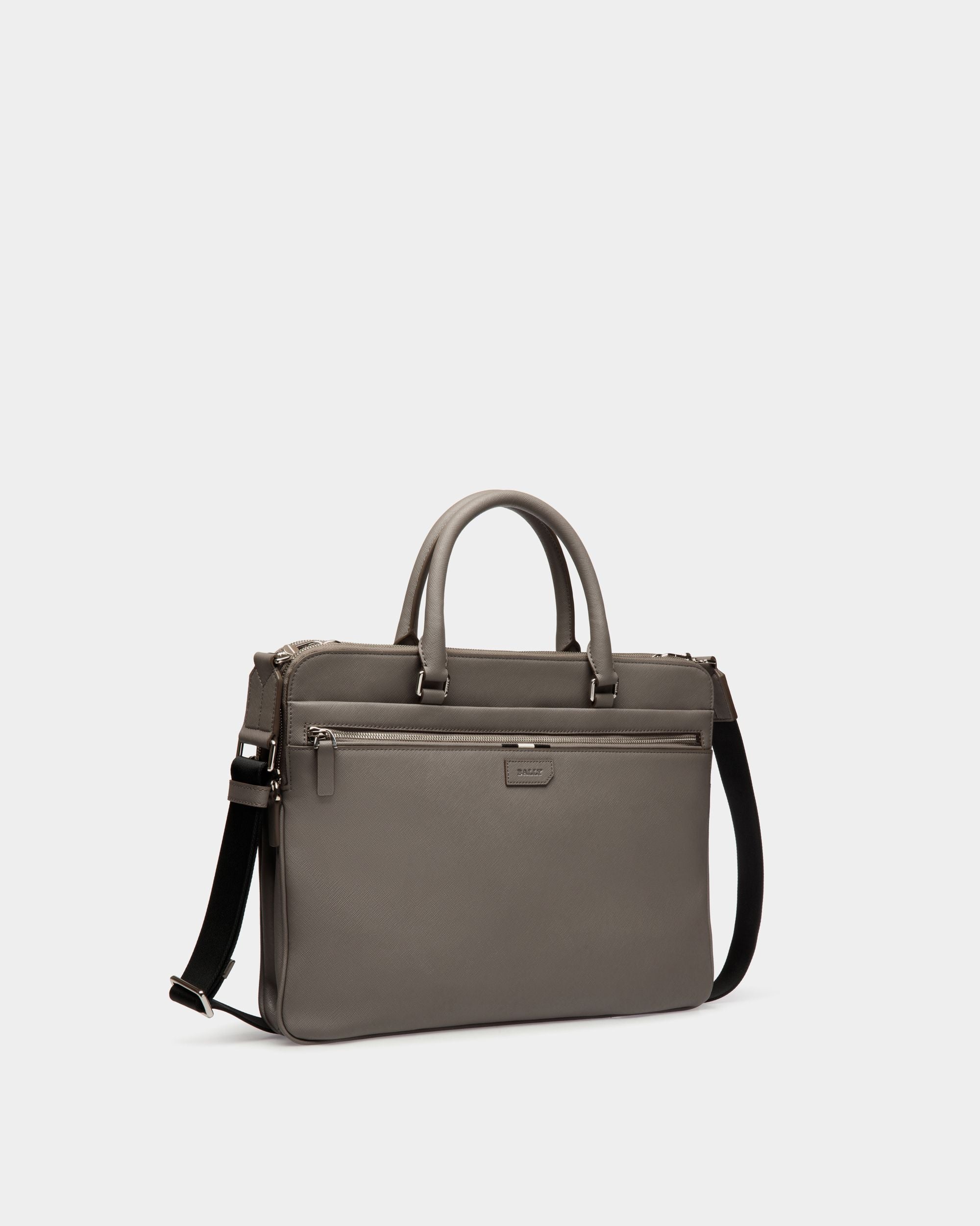 Business Bag In Grey Leather - Herren - Bally - 03