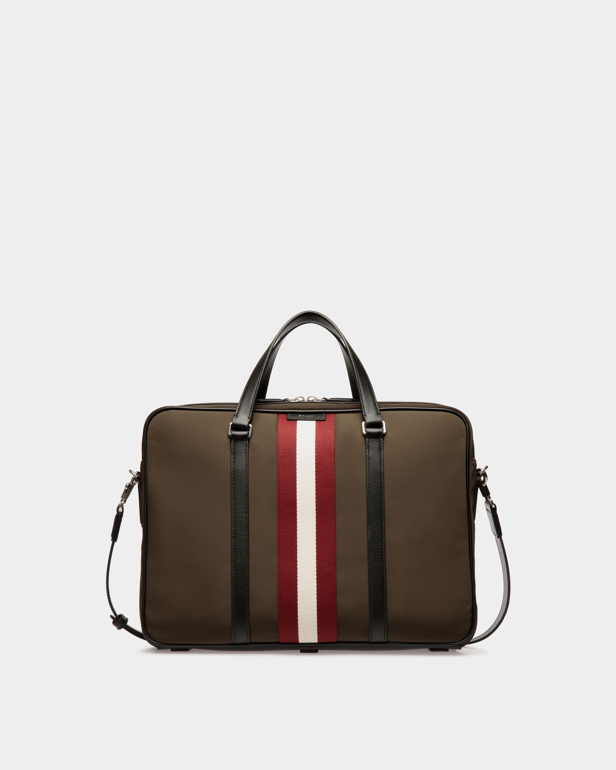 Code Aktentasche Aus Nylon In Military Green - Herren - Bally - 01