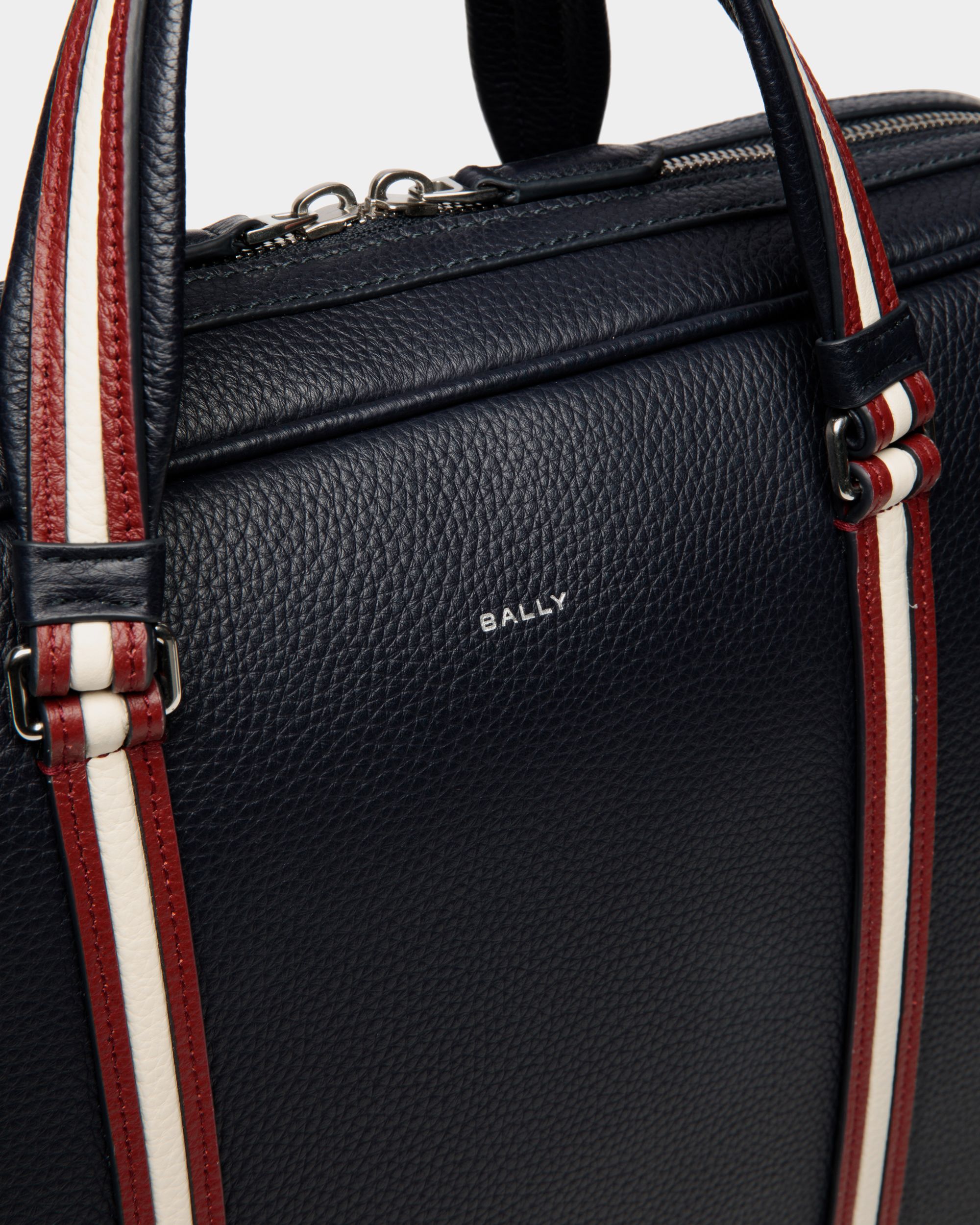 Code Aktentasche Aus Leder In Navy Blue - Herren - Bally - 04