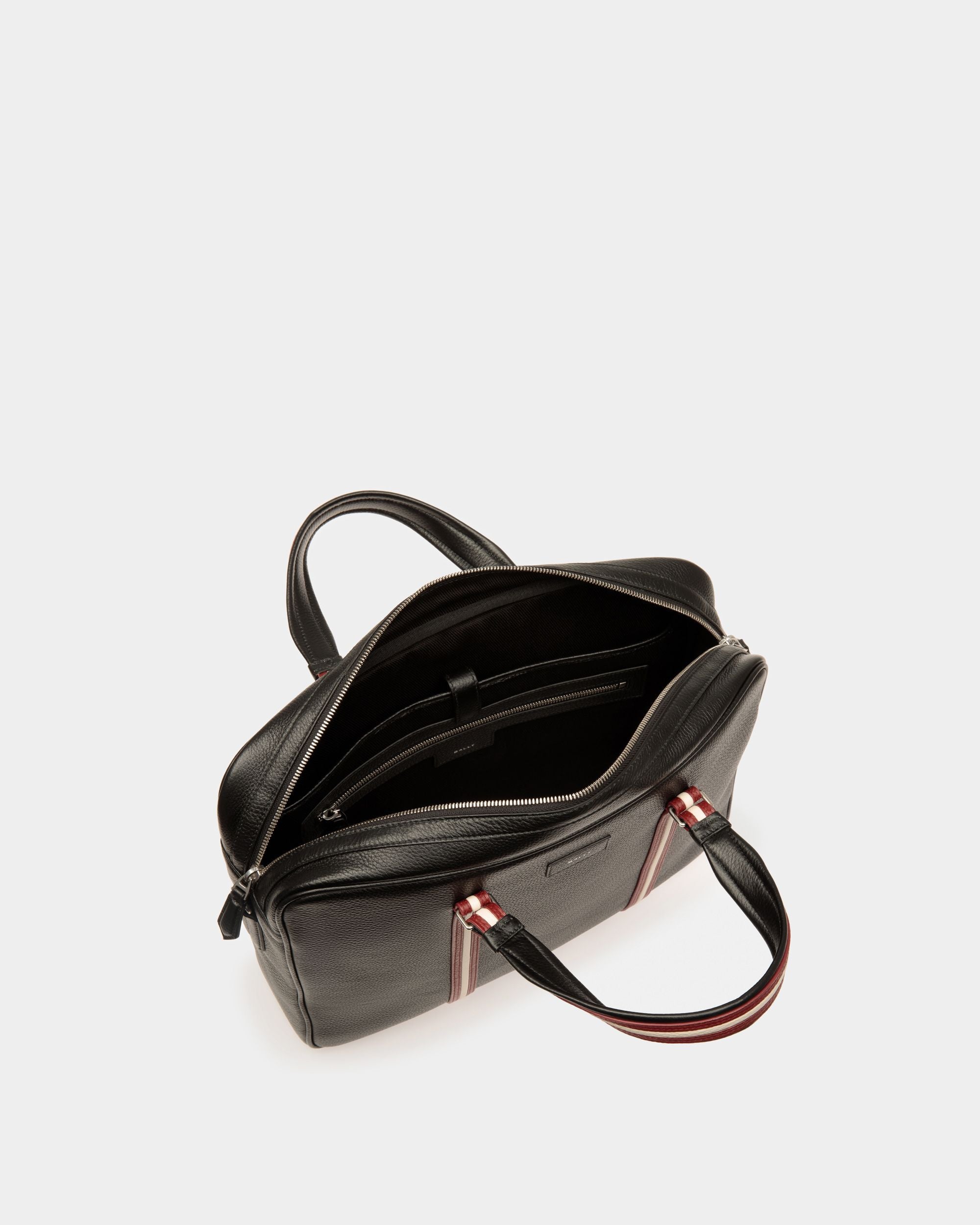 Code Aktentasche Aus Genarbtem Leder In Schwarz - Herren - Bally - 03