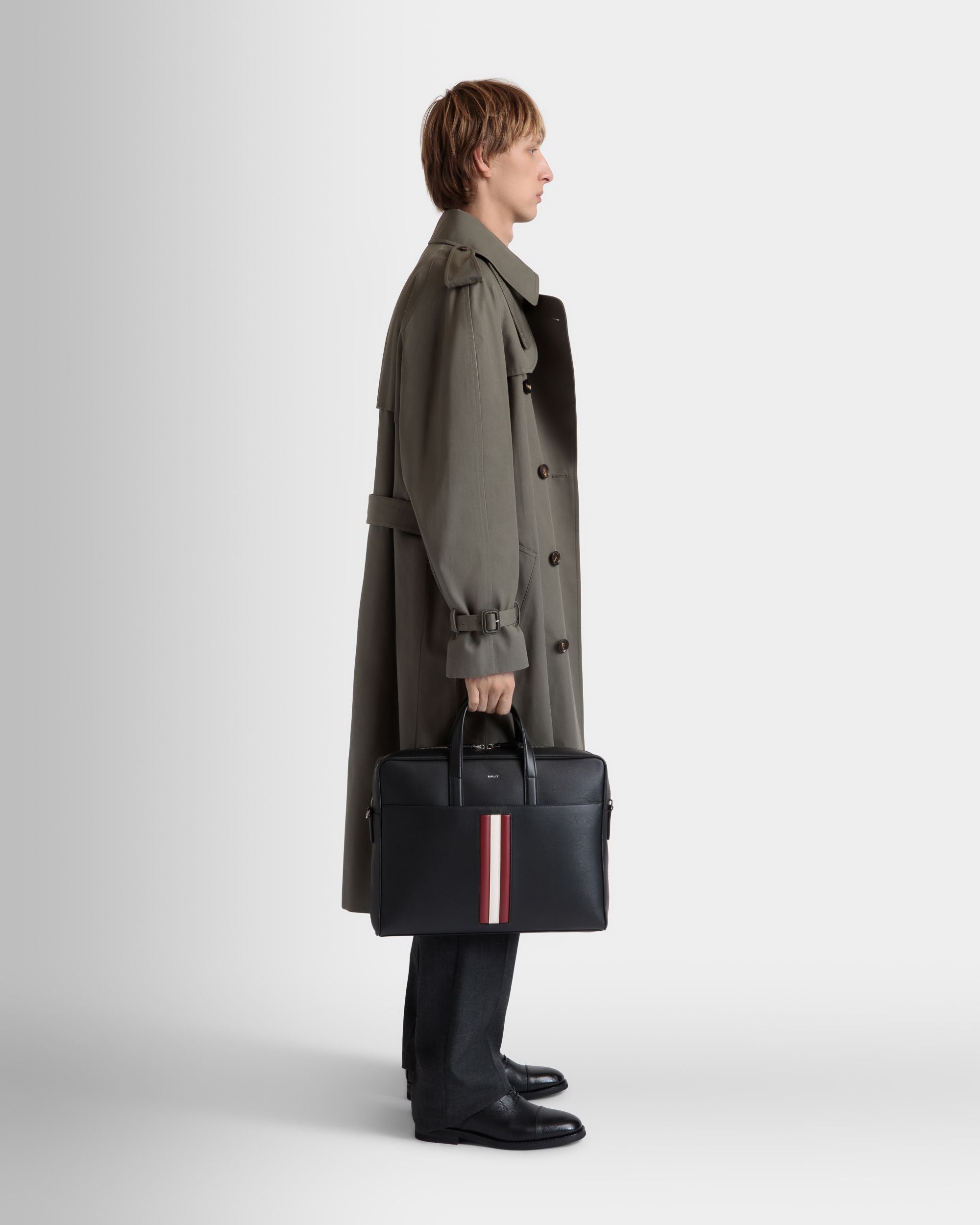 Mythos Aktentasche Aus Recyceltem Leder In Schwarz - Herren - Bally - 02