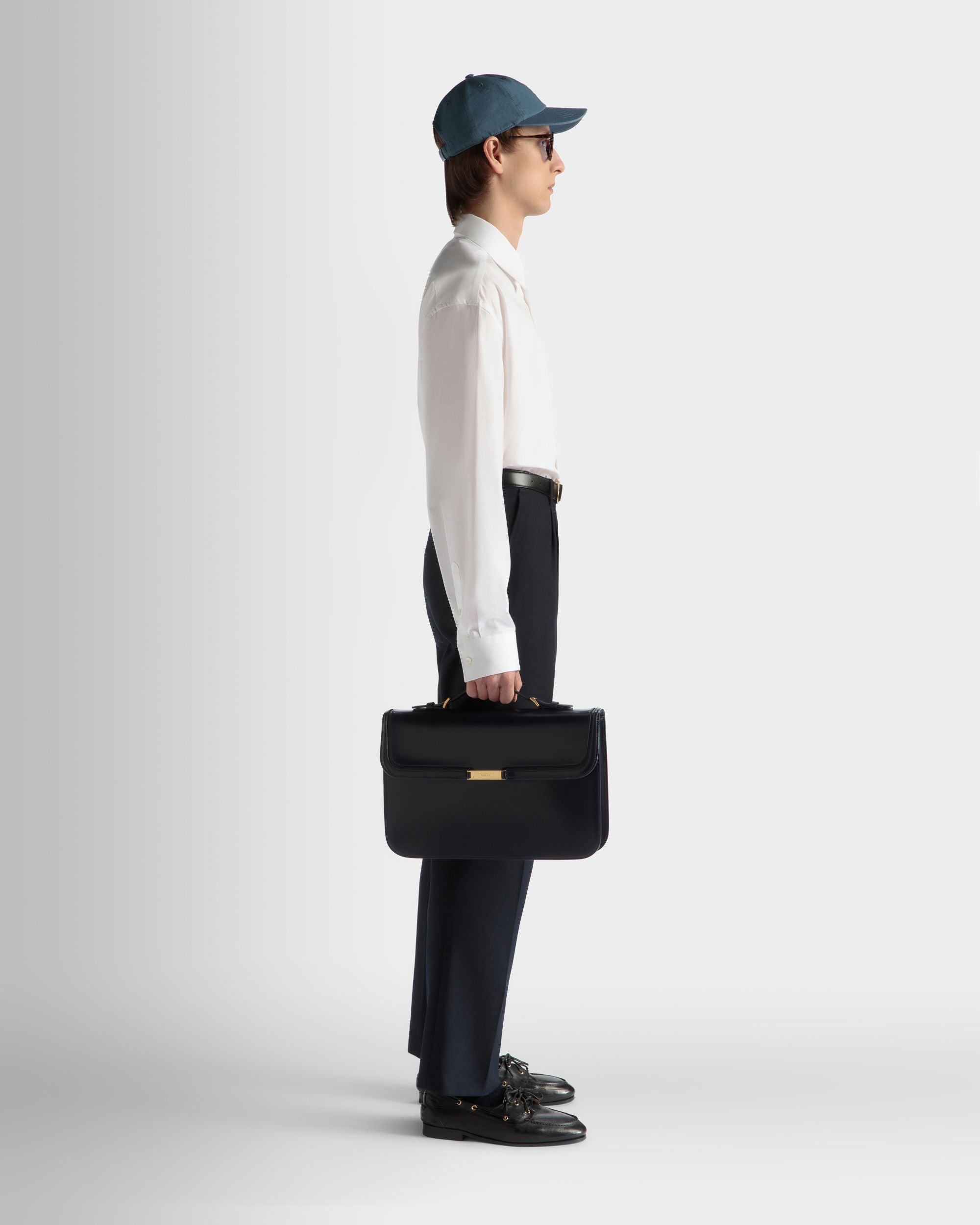 Deco Aktentasche Aus Gebürstetem Leder In Schwarz - Herren - Bally - 02