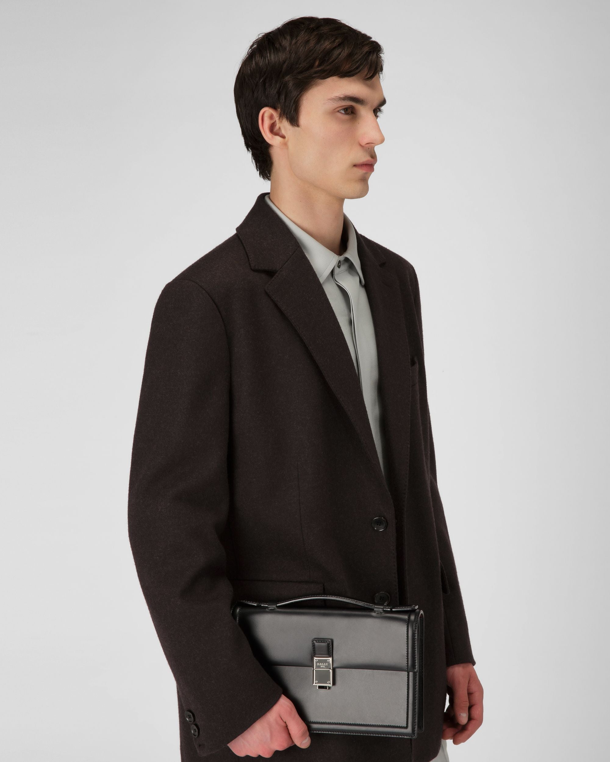 Scrinio Umhängetasche Aus Schwarzem Leder - Herren - Bally - 02