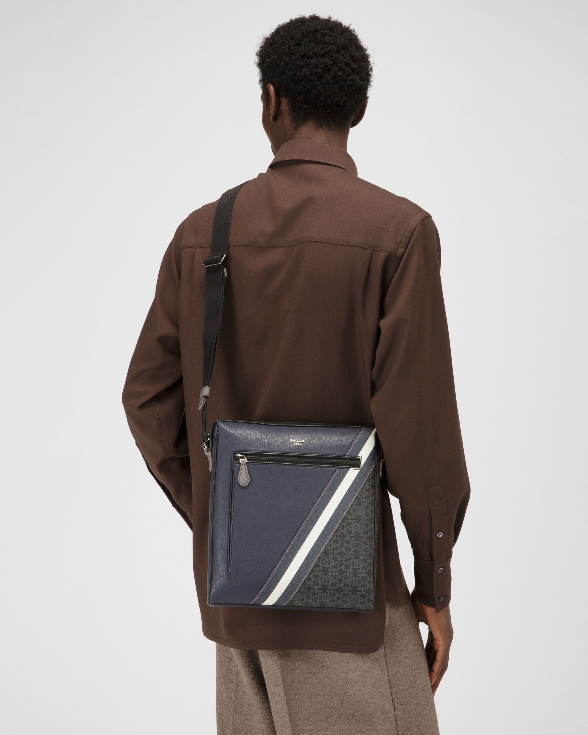 Mecoy Umhängetasche Aus Marineblauem Leder - Herren - Bally - 02
