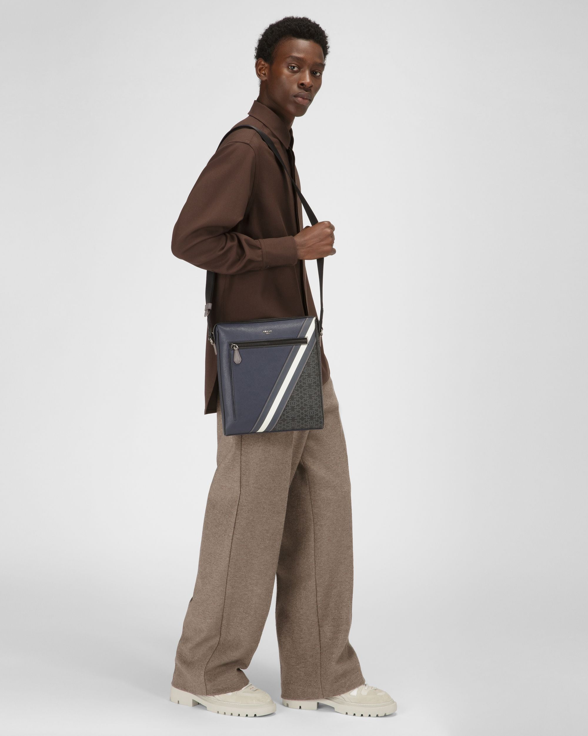 Mecoy Umhängetasche Aus Marineblauem Leder - Herren - Bally - 06
