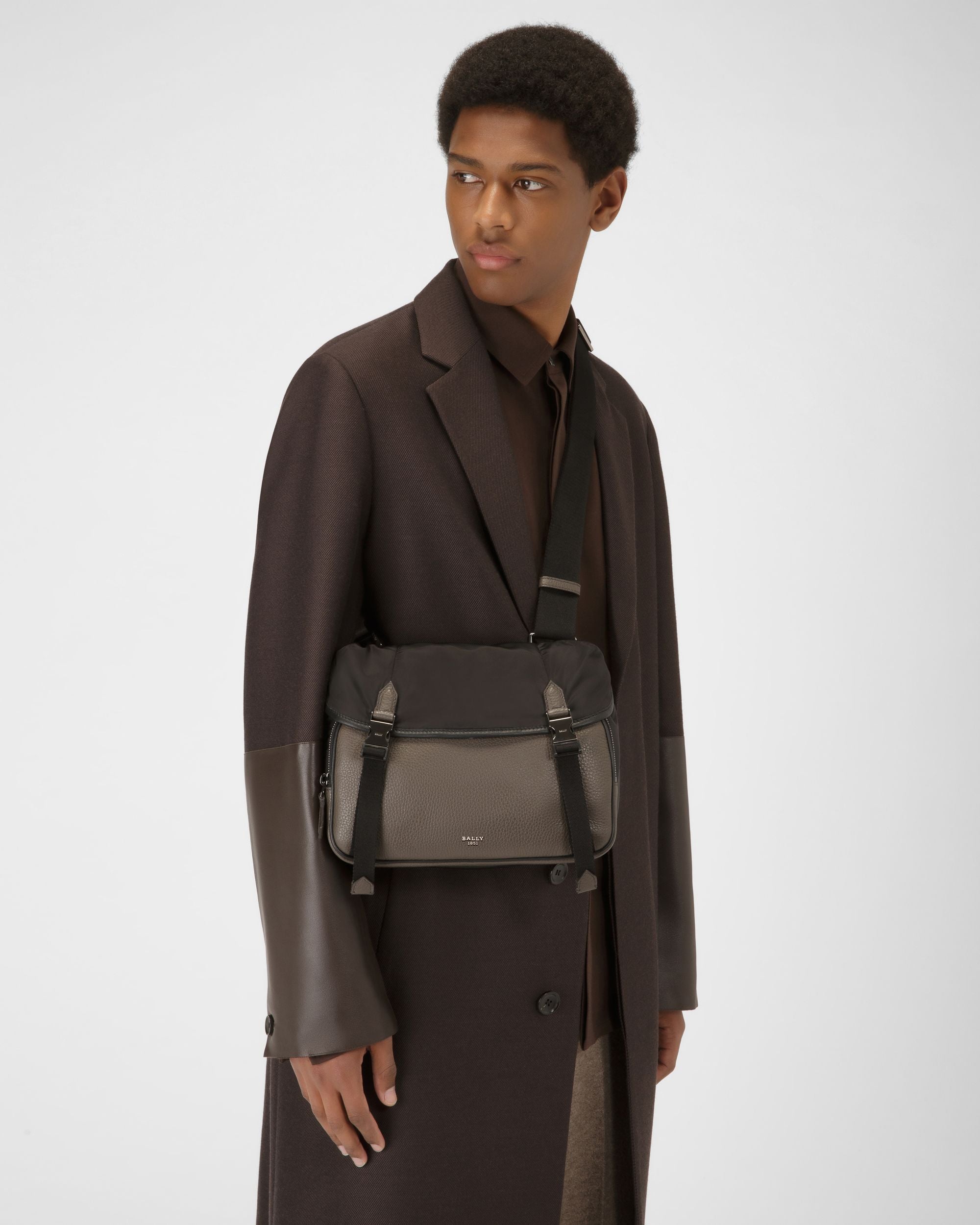 Borissey Umhängetasche Aus Schwarzem Recyceltem Nylon - Herren - Bally - 02