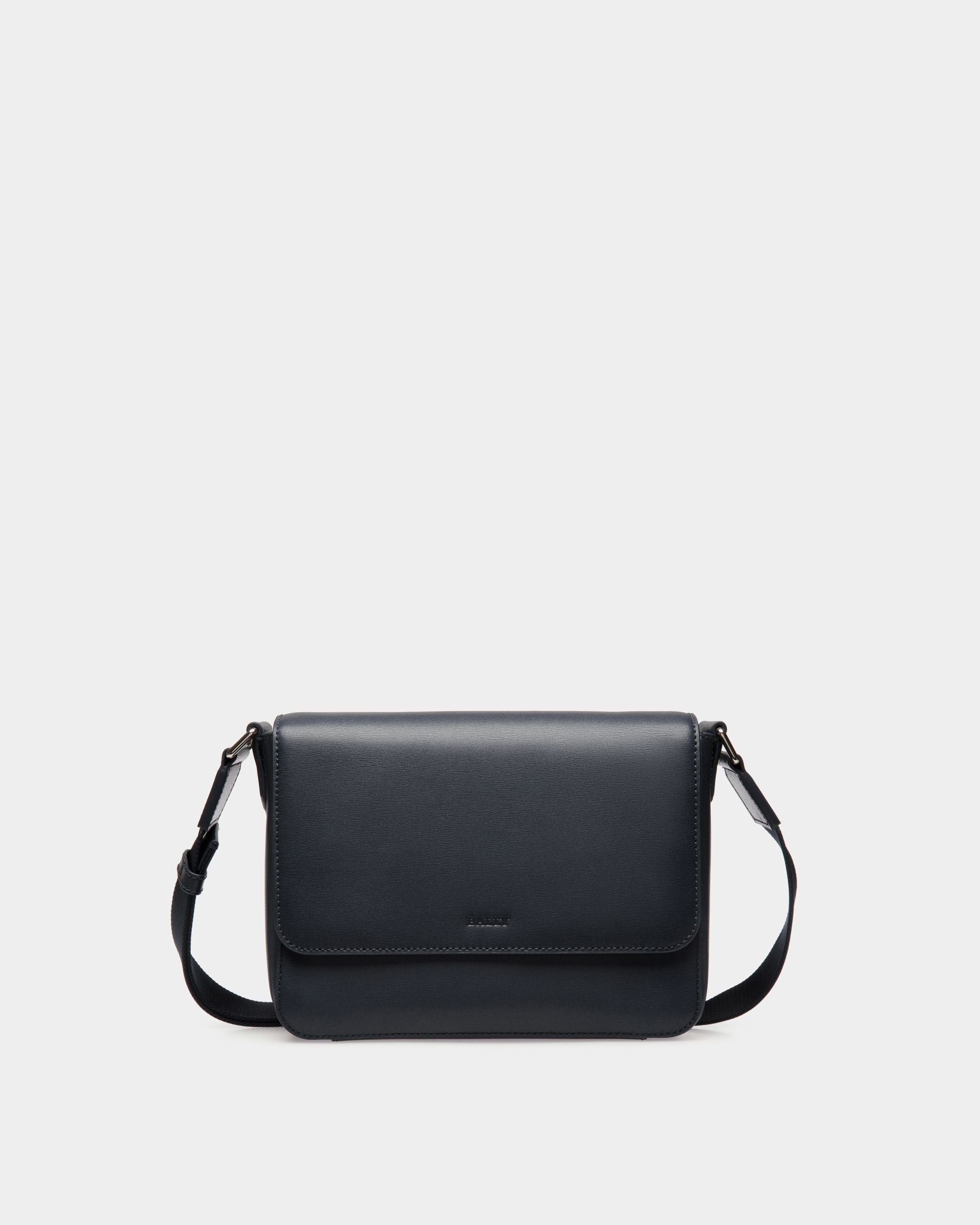 Shoulder Bag In Blue Leather - Herren - Bally - 01
