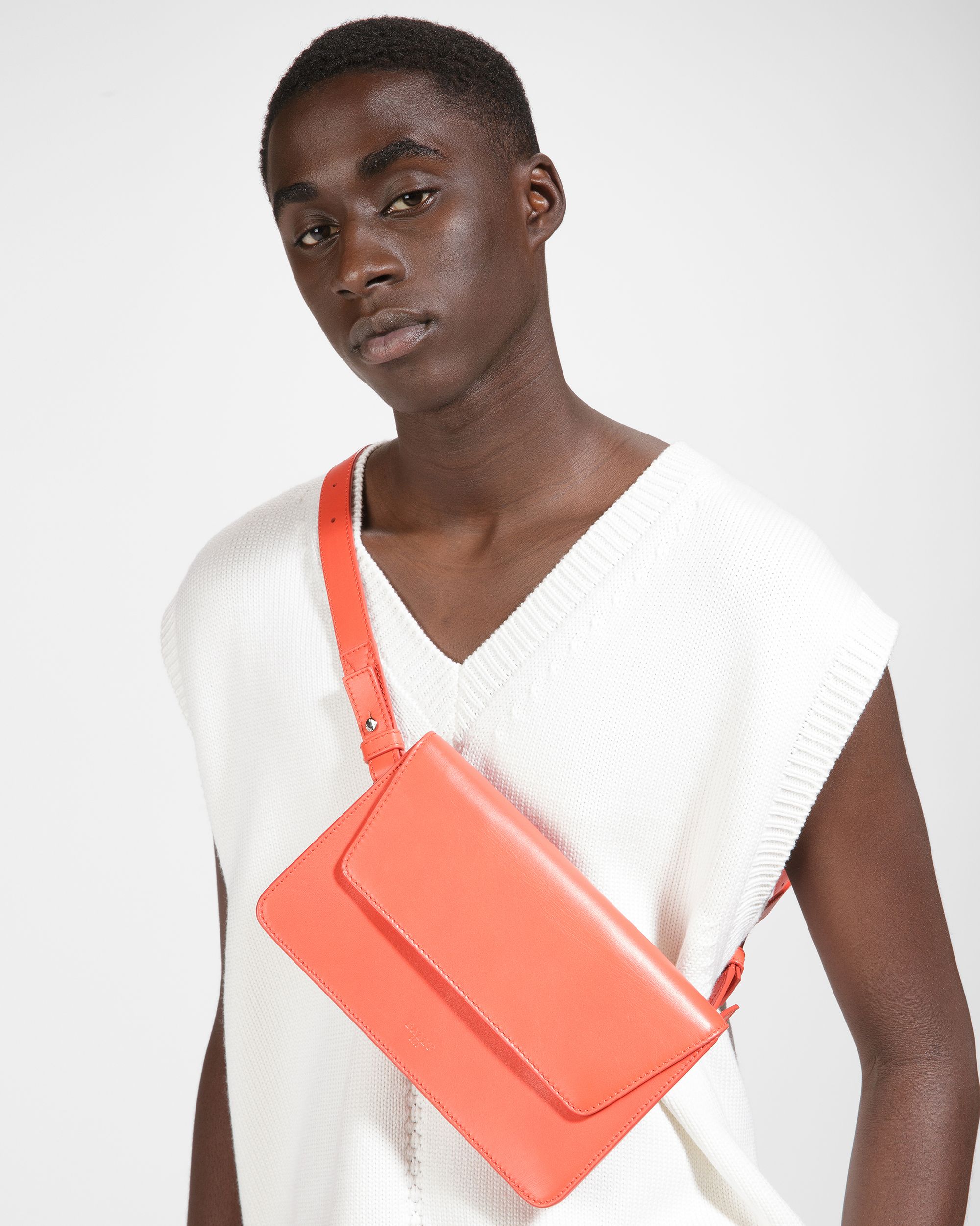Acres Umhängetasche Aus Leder In Orange - Herren - Bally - 02