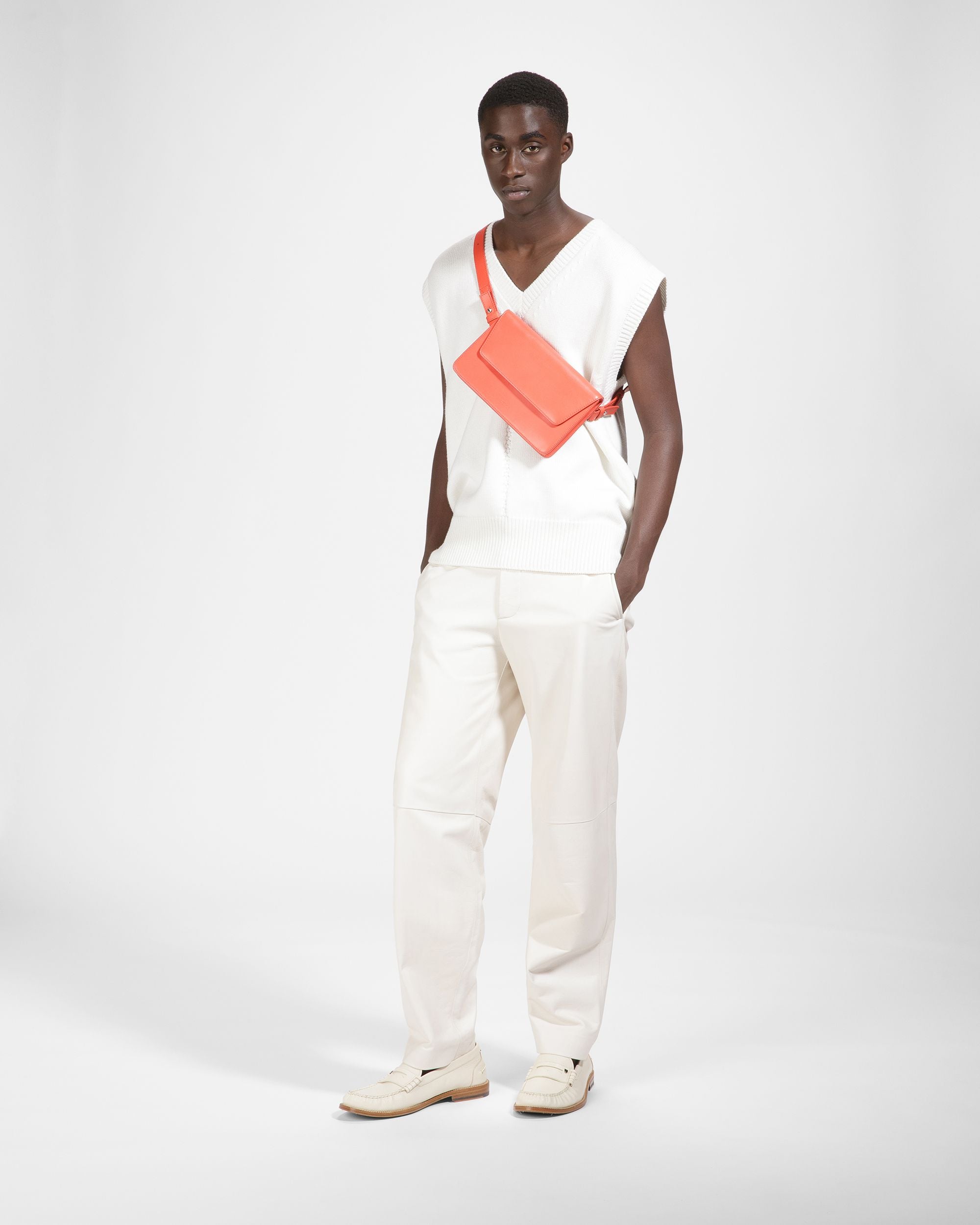 Acres Umhängetasche Aus Leder In Orange - Herren - Bally - 06