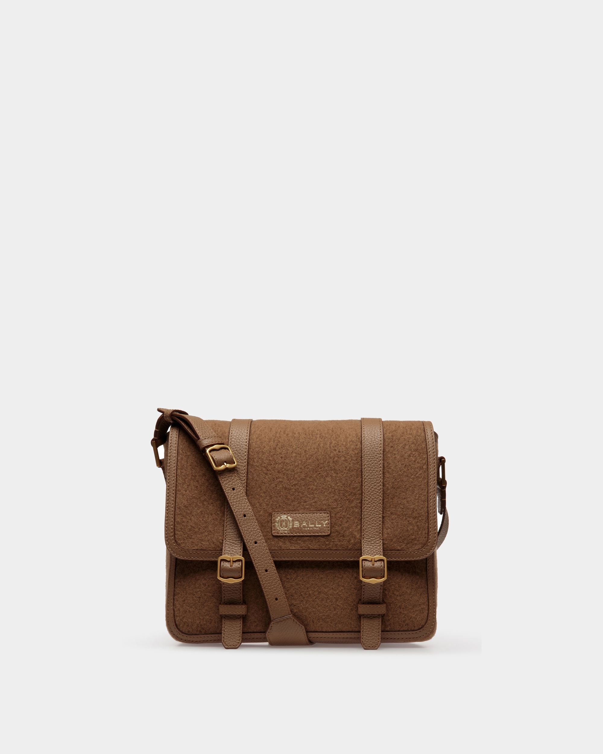 Gare Messenger-Tasche Aus Stoff Und Leder In Camel - Herren - Bally - 01