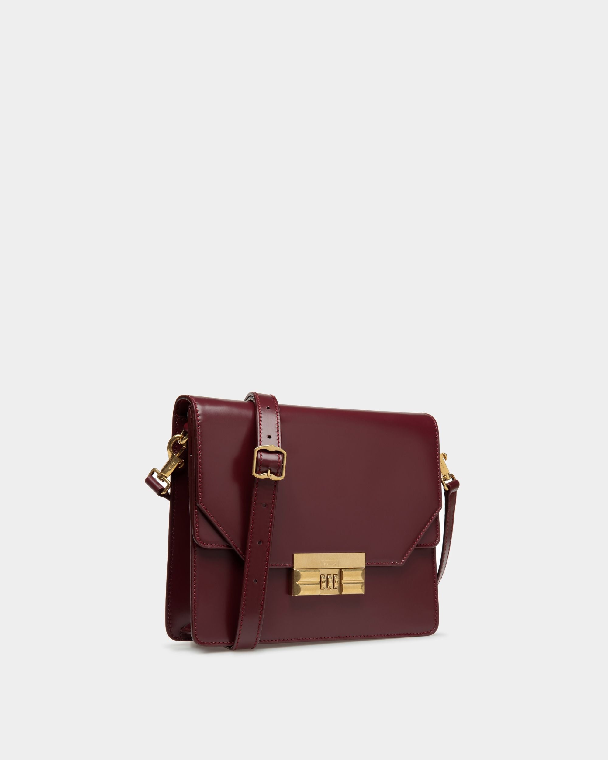 Busy Umhängetasche Aus Bordeauxrotem Leder - Herren - Bally - 04
