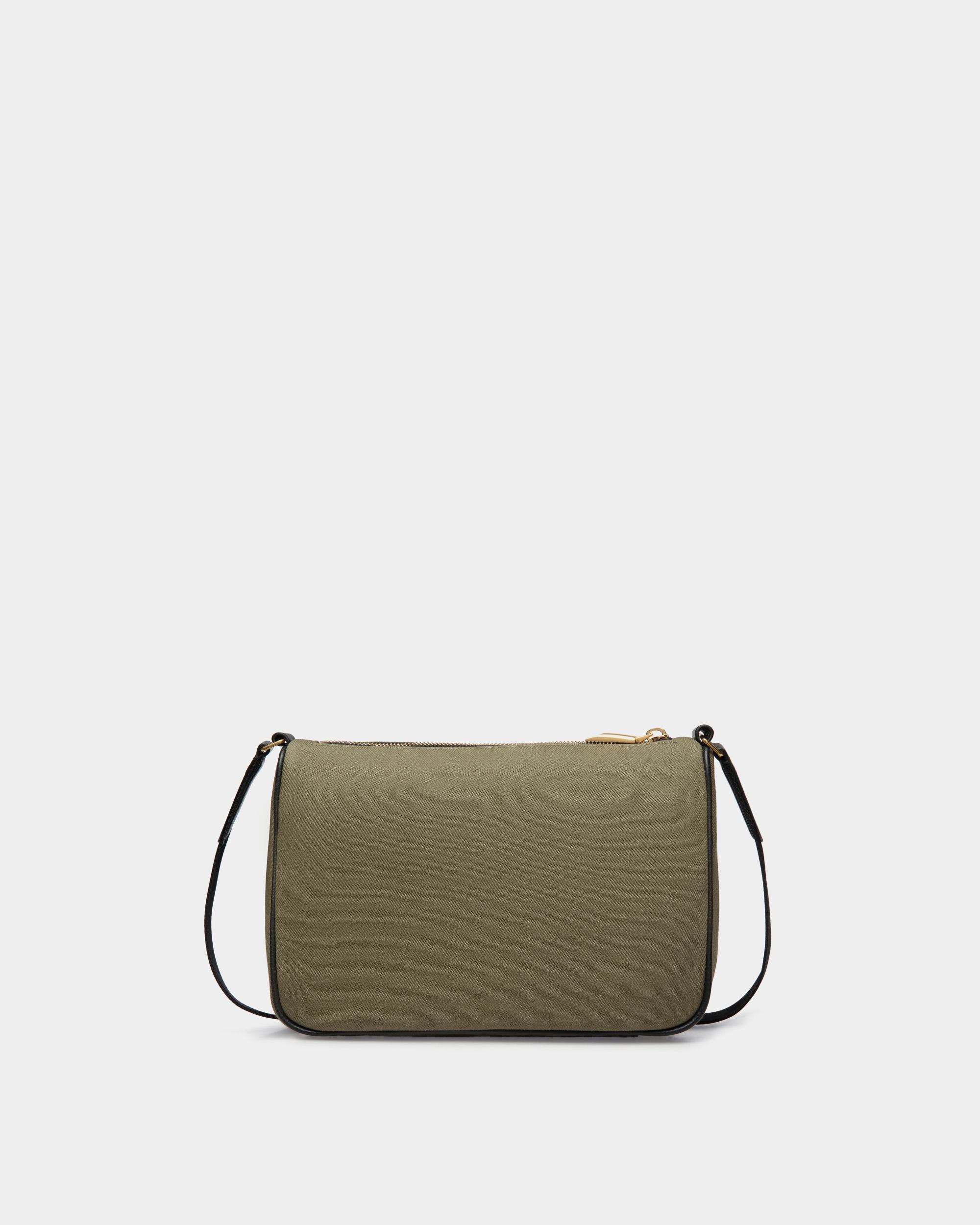 Bar Umhängetasche Aus Khakifarbenem Canvas Und Schwarzem Leder - Herren - Bally - 02