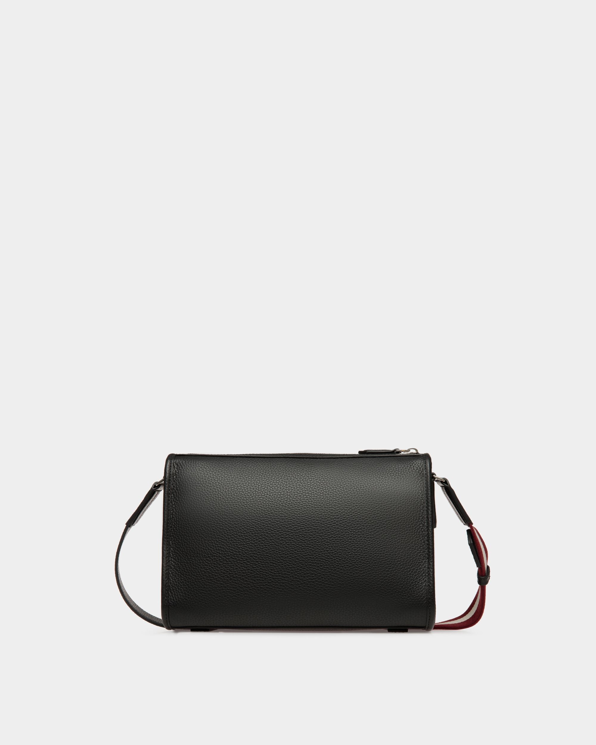 Code Kleine Messenger-Tasche Aus Genarbtem Schwarzem Leder - Herren - Bally - 02