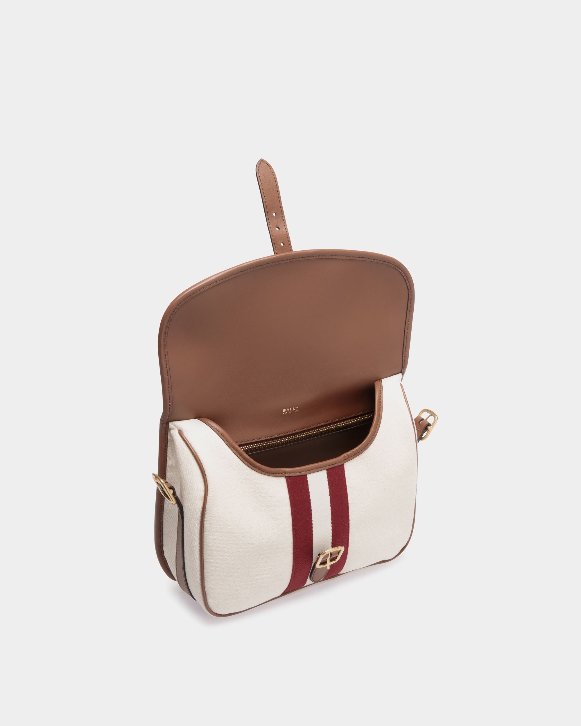 Beckett Shoulder Bag In Brown Fabric - Herren - Bally - 04