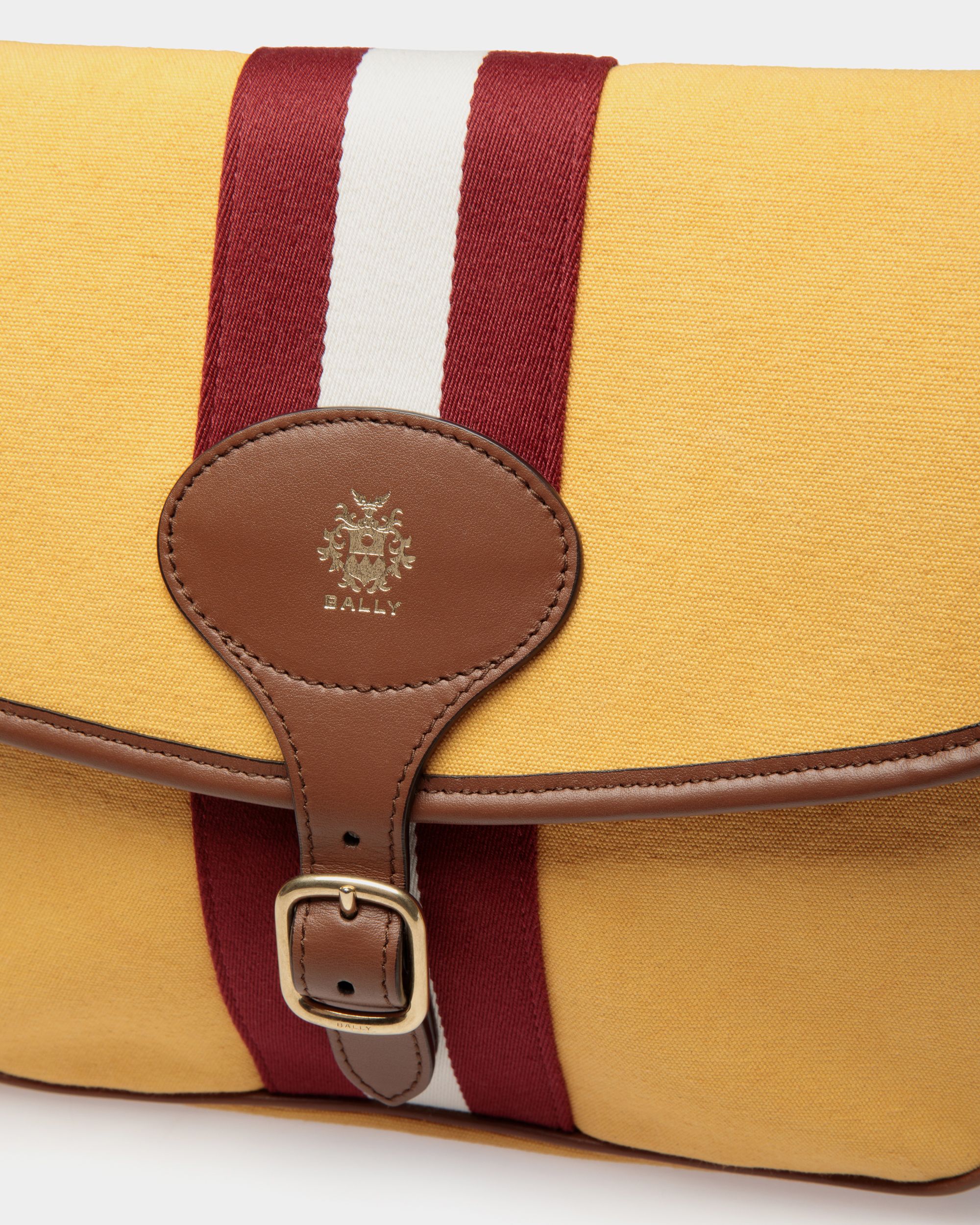 Beckett Shoulder Bag In Brown Fabric - Herren - Bally - 05