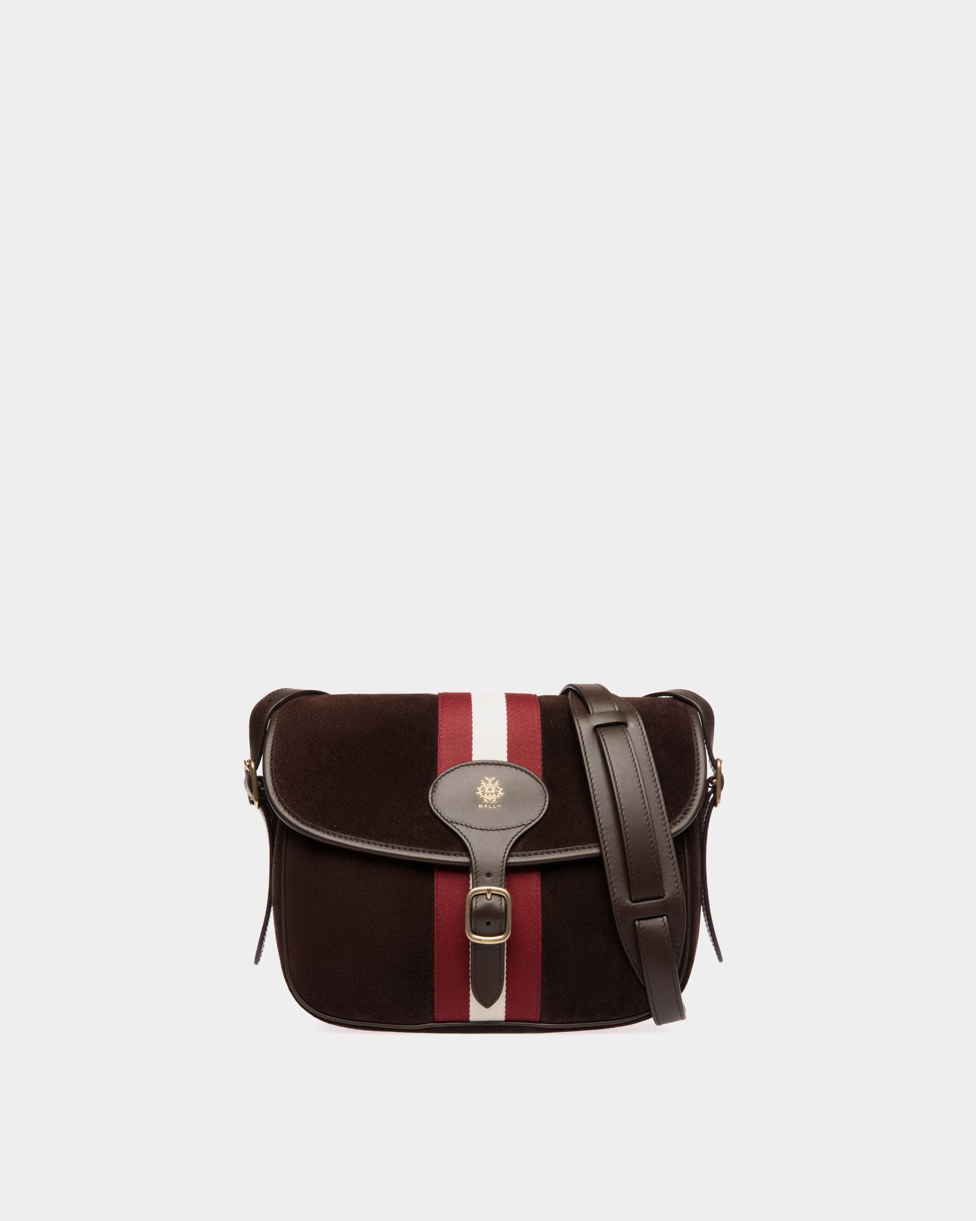 Beckett Umhängetasche Aus Veloursleder Und Leder In Ebenholz - Herren - Bally - 01