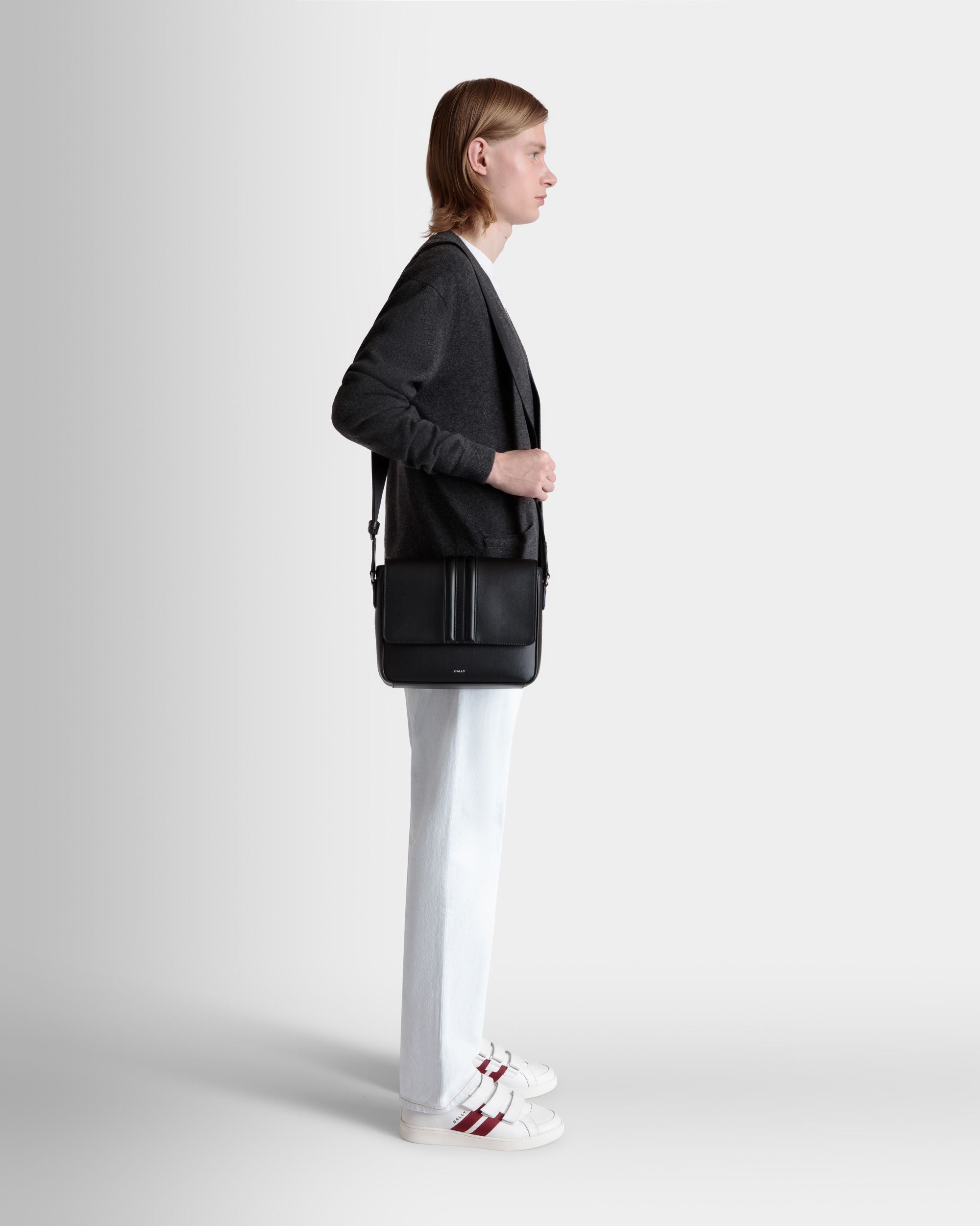 Mythos Umhängetasche Aus Recyceltem Leder In Schwarz - Herren - Bally - 02