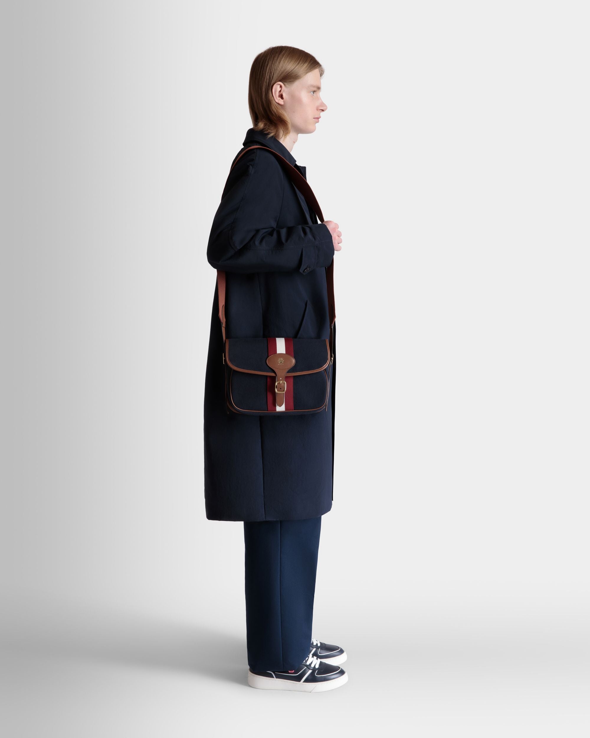 Beckett Umhängetasche Aus Baumwollcanvas In Navy Blue - Herren - Bally - 02