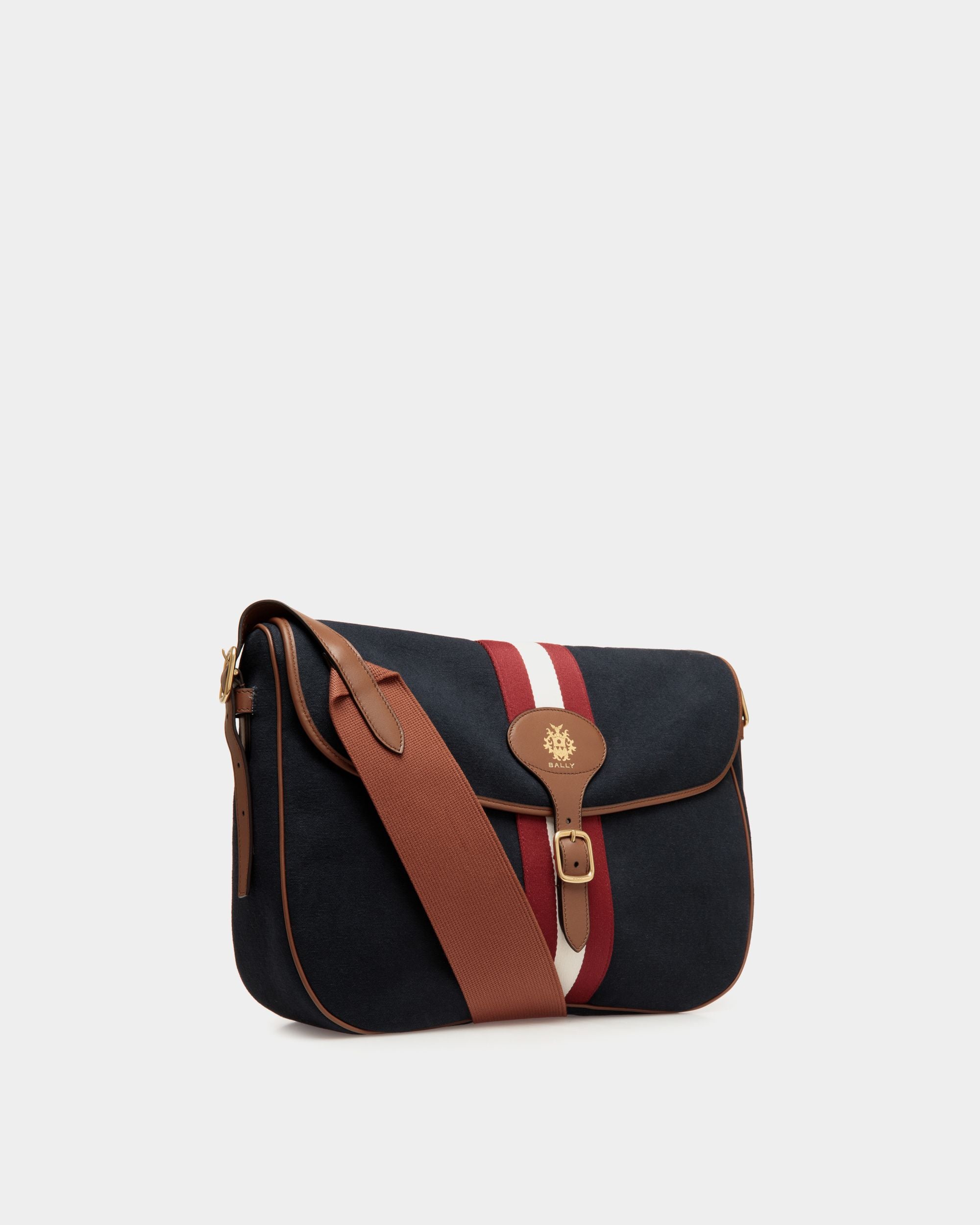 Beckett Umhängetasche Aus Baumwollcanvas In Navy Blue - Herren - Bally - 04