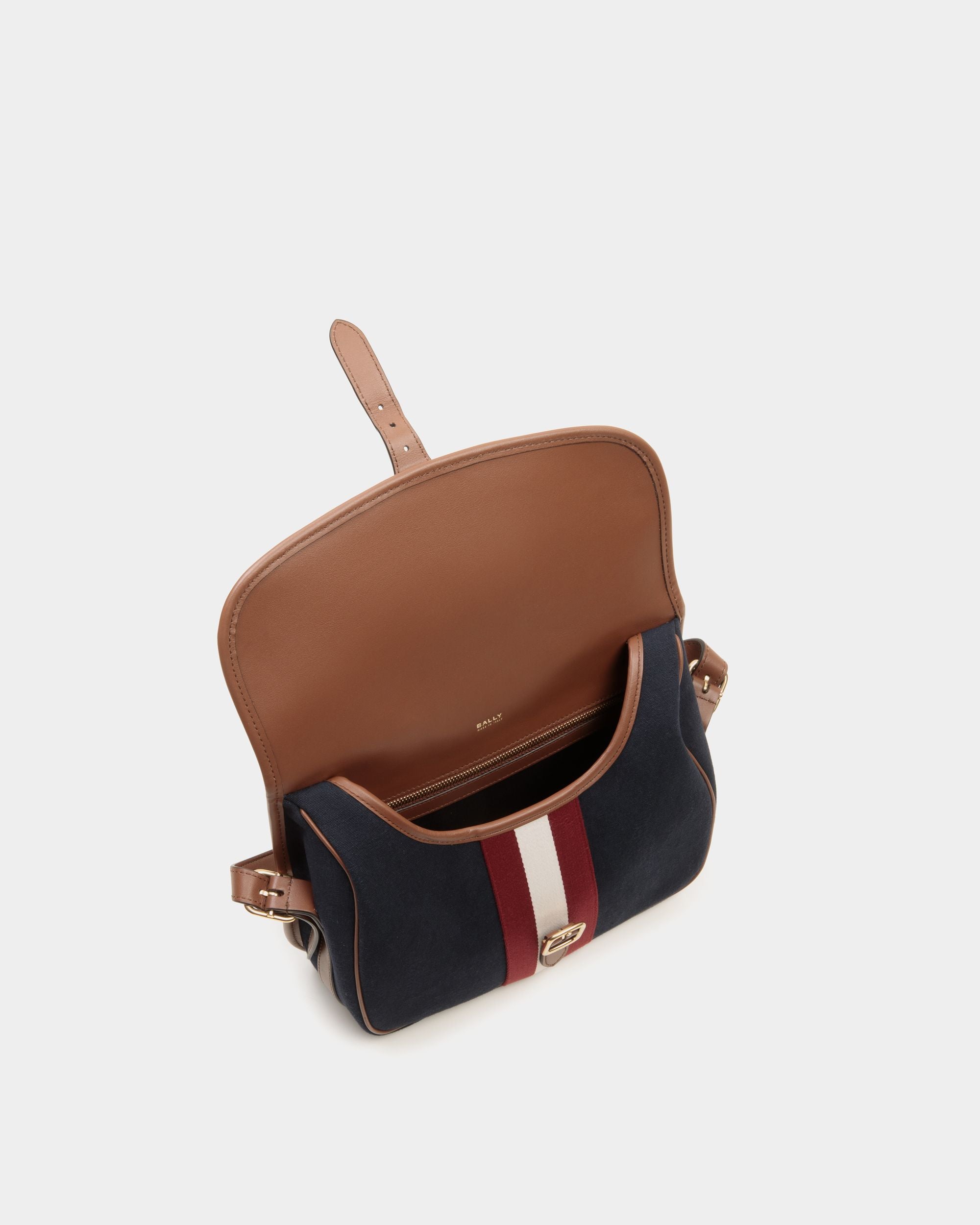 Beckett Umhängetasche Aus Baumwollcanvas In Navy Blue - Herren - Bally - 05