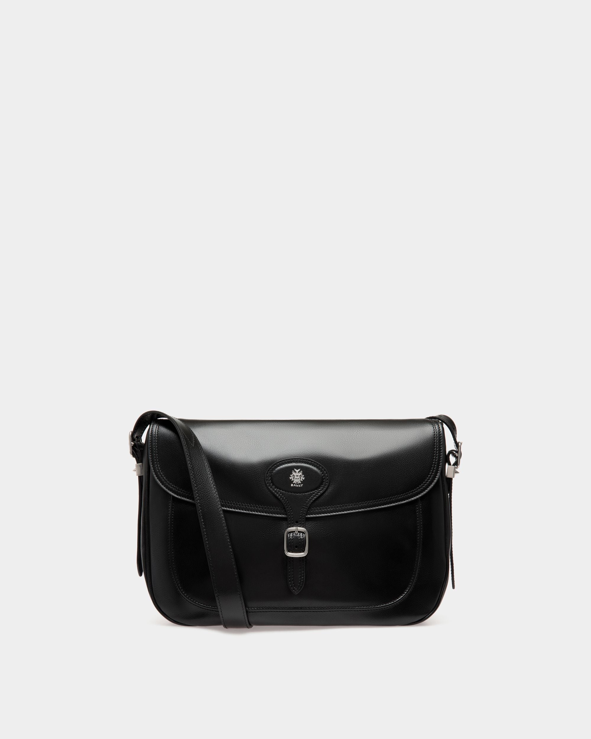 Beckett Umhängetasche Aus Schwarzem Leder Mit Bally Studs - Herren - Bally - 01